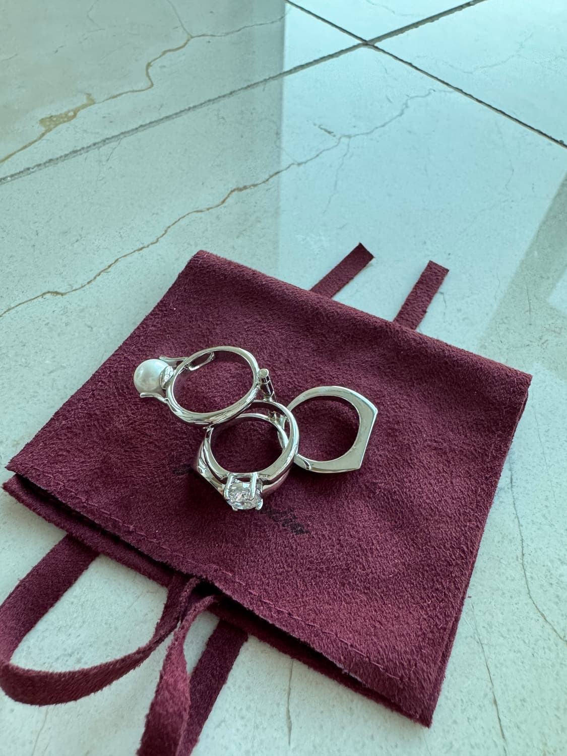 마르지엘라 Masion Margiela 트리플 레이어드 링 실버 s  사 상품이미지1