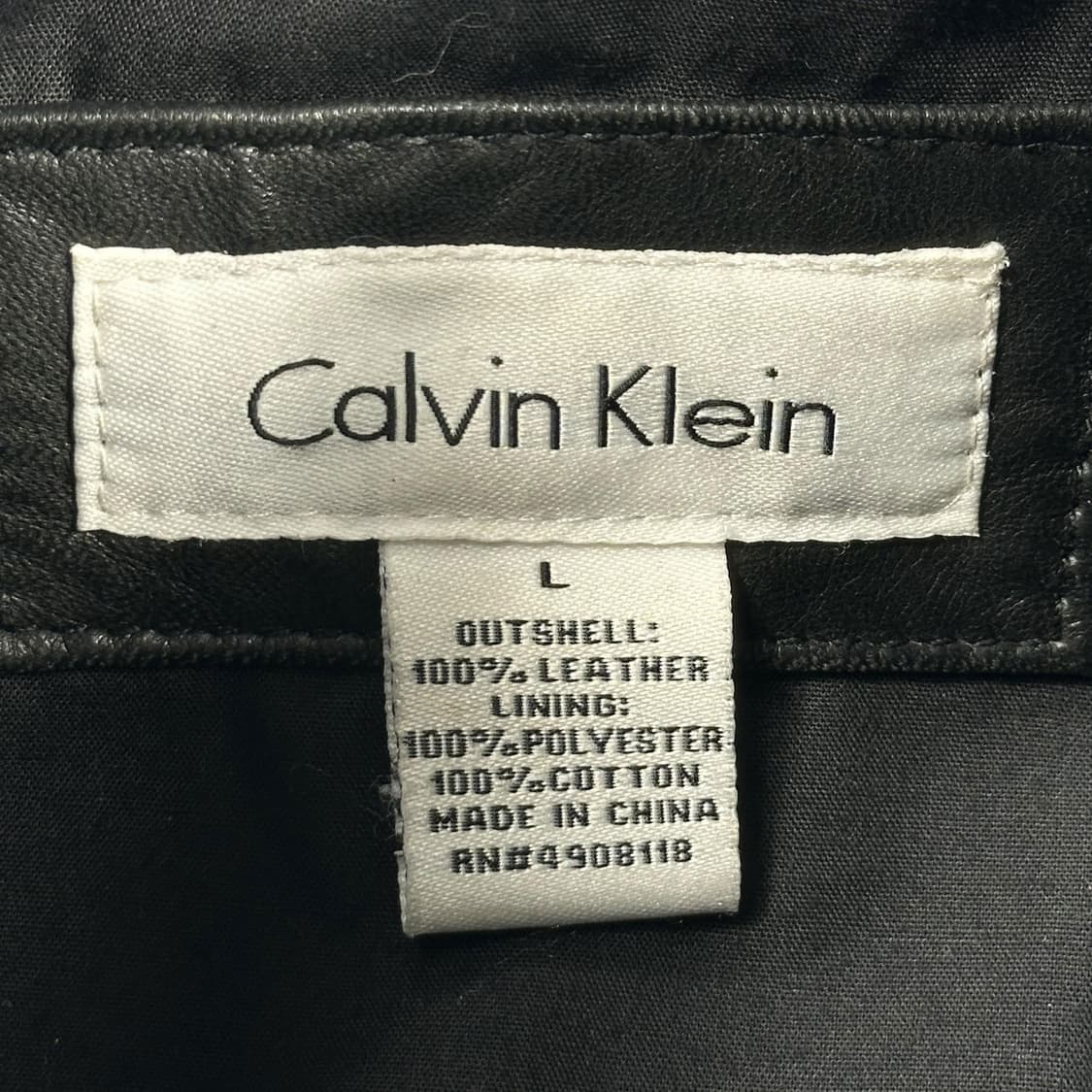캘빈클라인 CK 클래식 레자 블랙 가죽자켓 (L) 상품이미지5