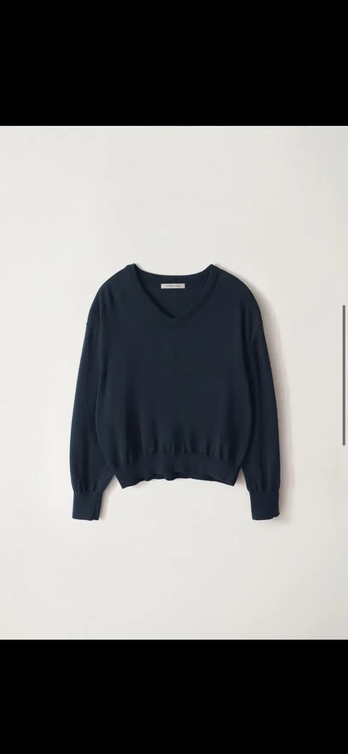 낫띵리튼 Pipley v-neck pullover navy 상품이미지2
