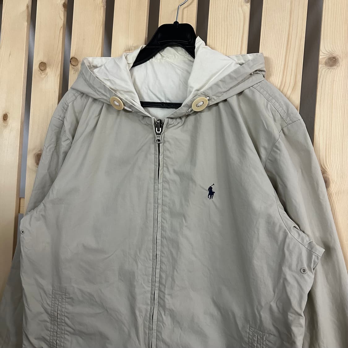 (M) 폴로 랄프로렌 베이지 양면 리버시블 후드 자켓  상품이미지5
