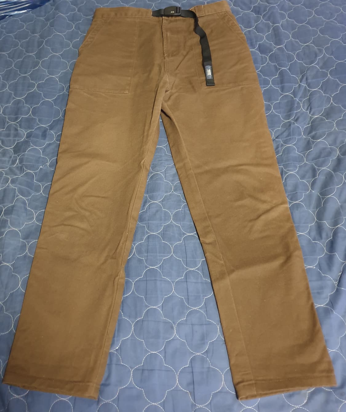 어나더오피스 by스왈로우라운지 벨크로 코튼팬츠 브라운 (30) 상품이미지1