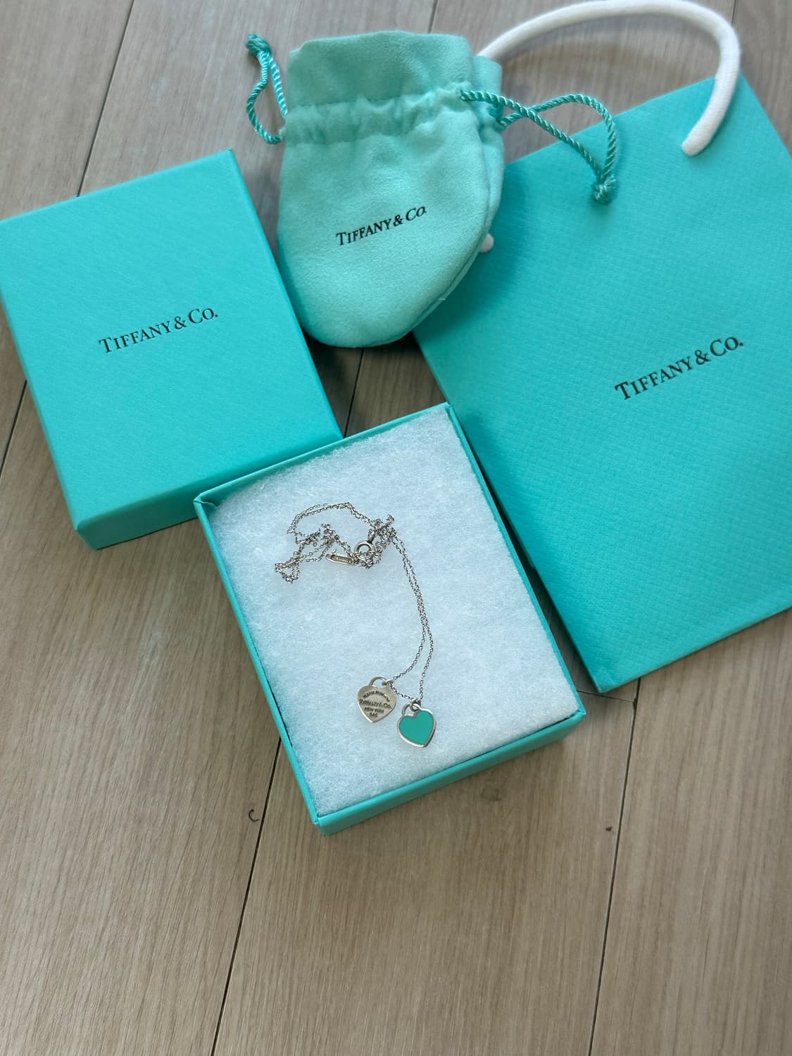 티파니앤코 리턴 투 티파니 블루 더블하트 태그 펜던트 미니실버 상품이미지2