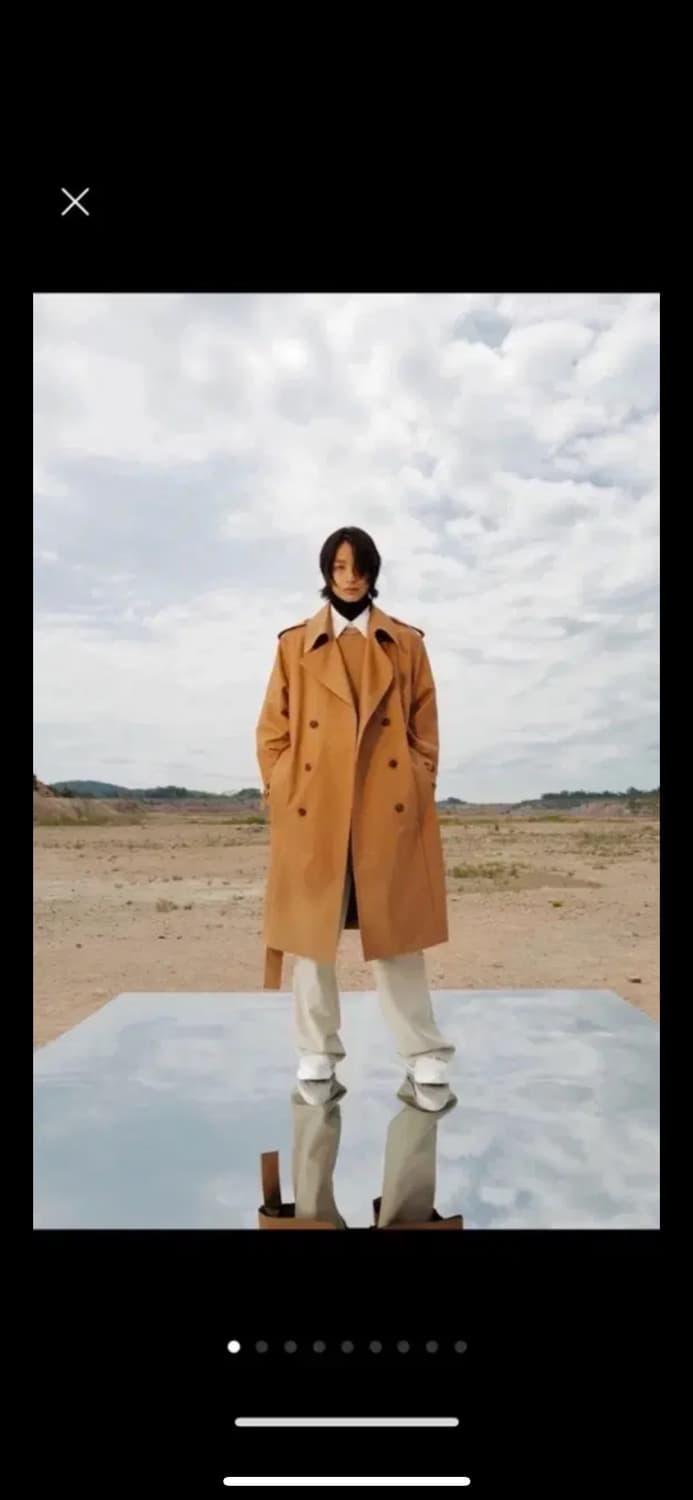 솔리드옴므 컬렉션 오버핏 트렌치 코트 새상품 상품이미지1