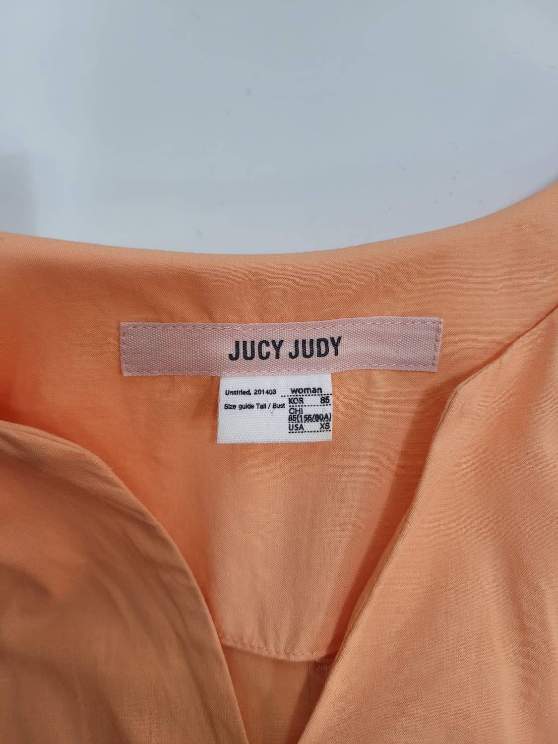 JUCY JUDY 쥬시쥬디 소매 퍼프 레이온 원피스 / 여 85 살구색 상품이미지8