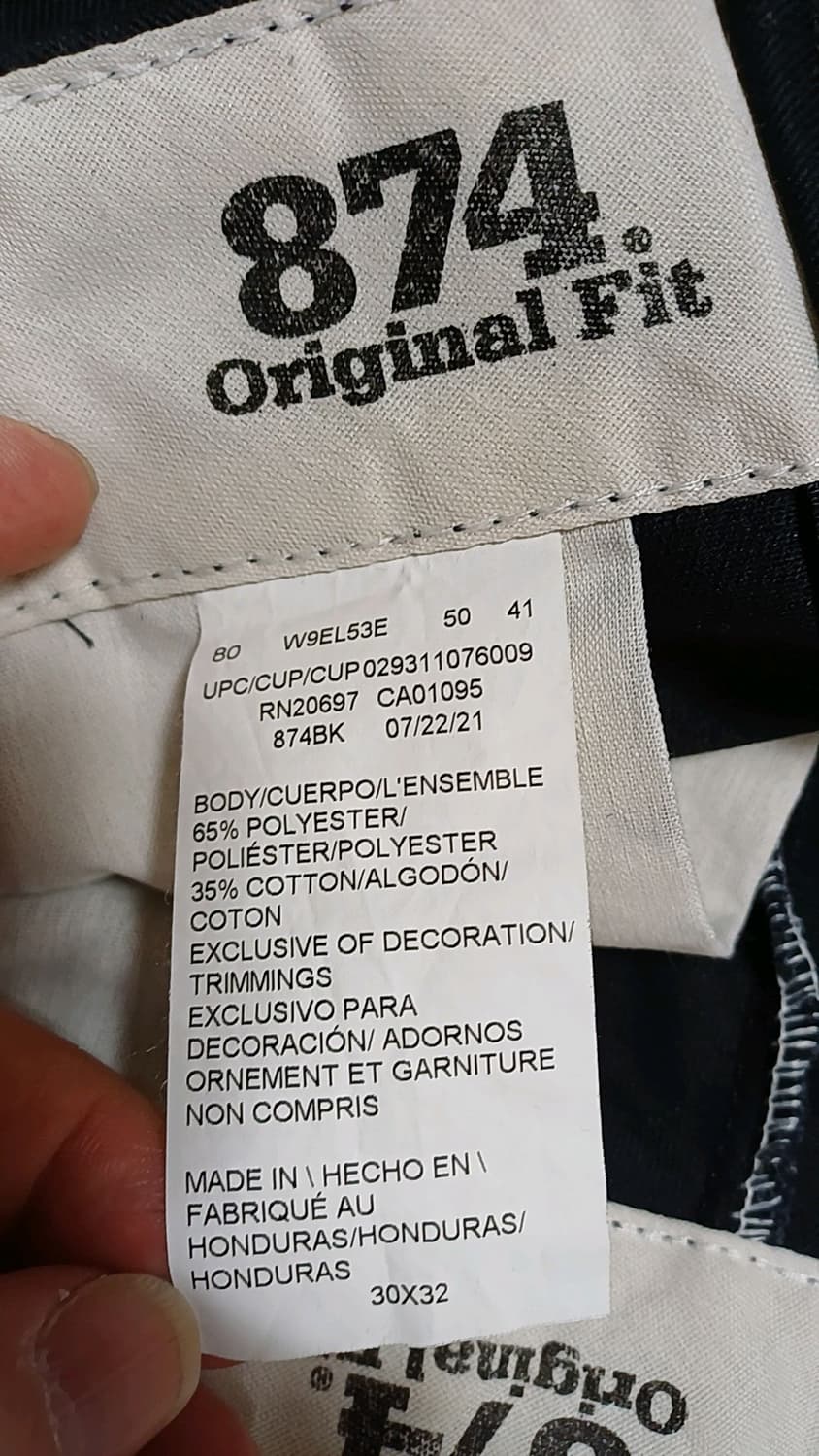 디키즈 874워크팬츠 실측29인치 기장106 상품이미지3