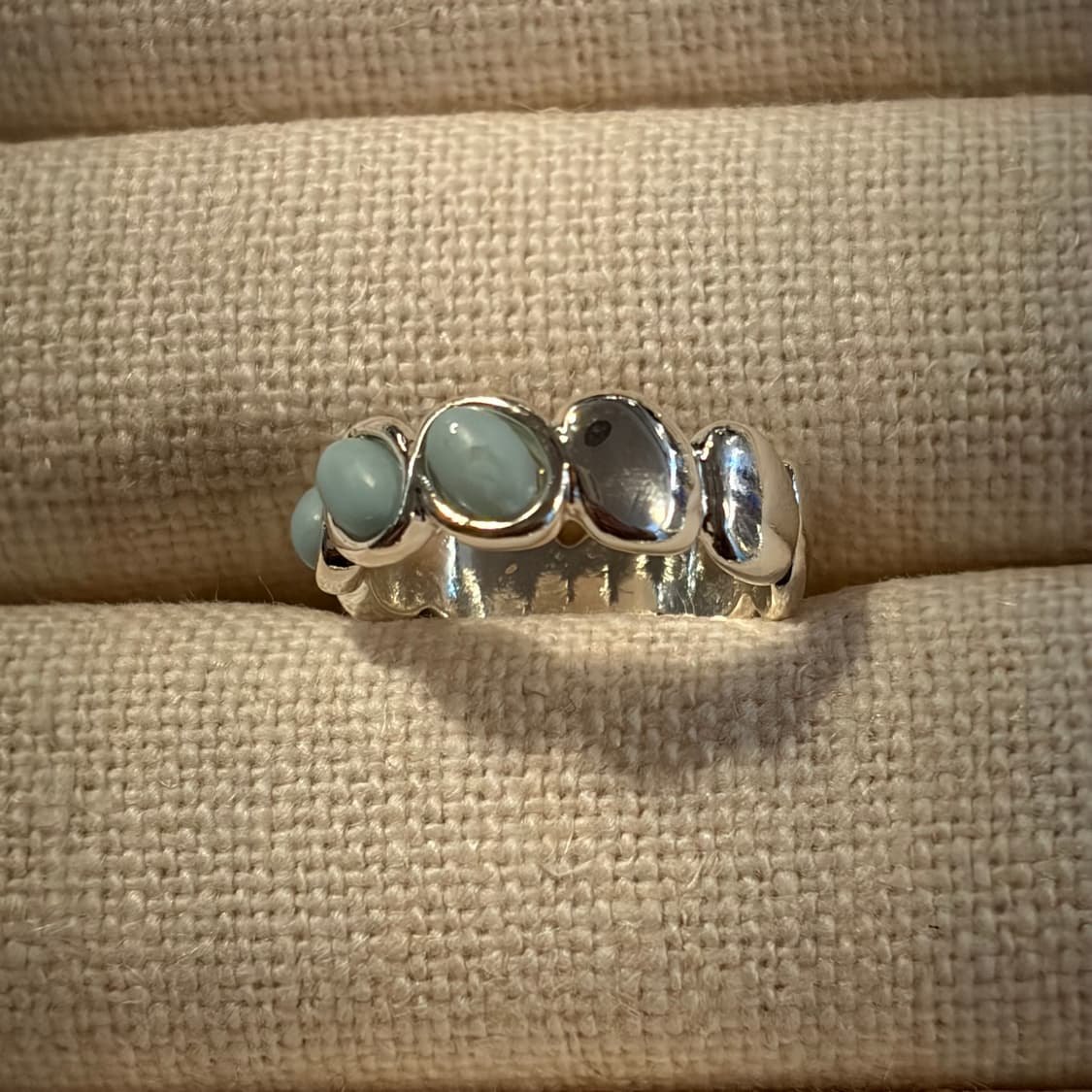 새상품 여성 신주 반반 원석 반지  상품이미지2