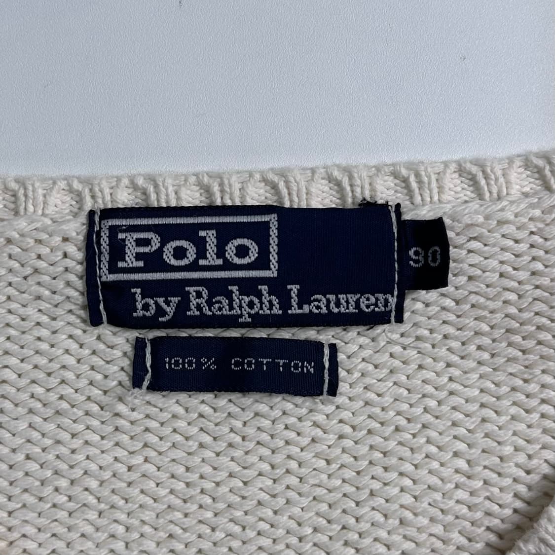 폴로 랄프로렌 화이트 코튼 니트    상품이미지5