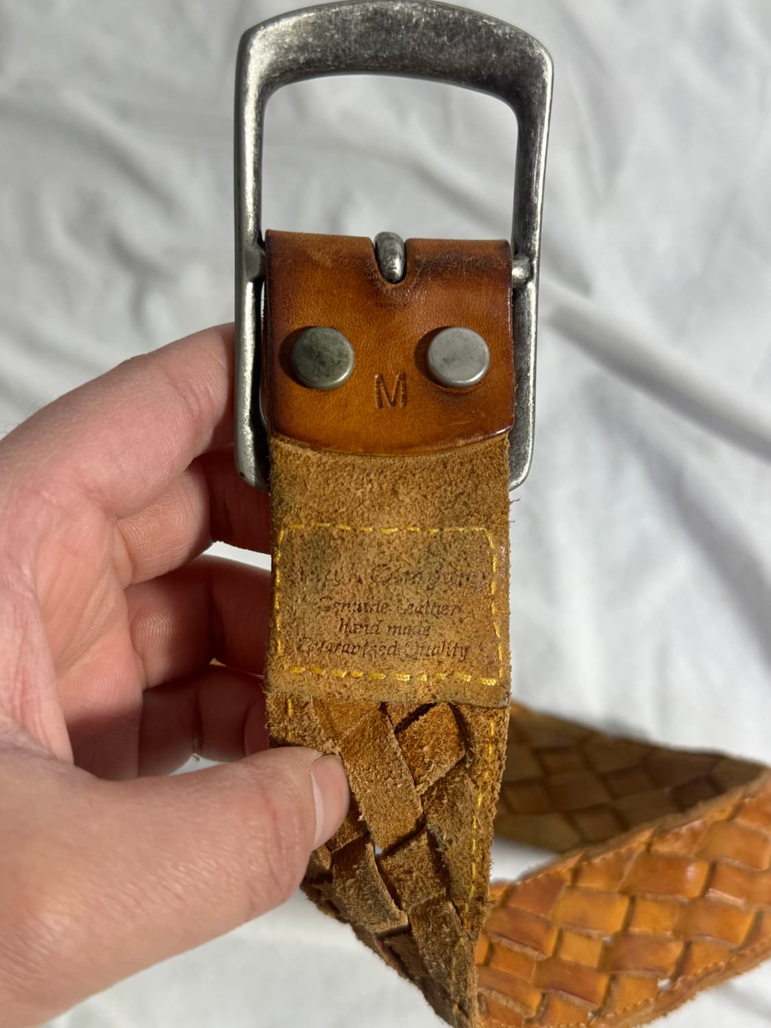 빈티지 위빙 레더 벨트 상품이미지4