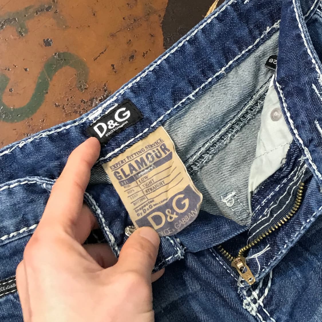 돌체앤가바나 중청 워시드 데님 미니 스커트 허리 24 25 사이즈 상품이미지5