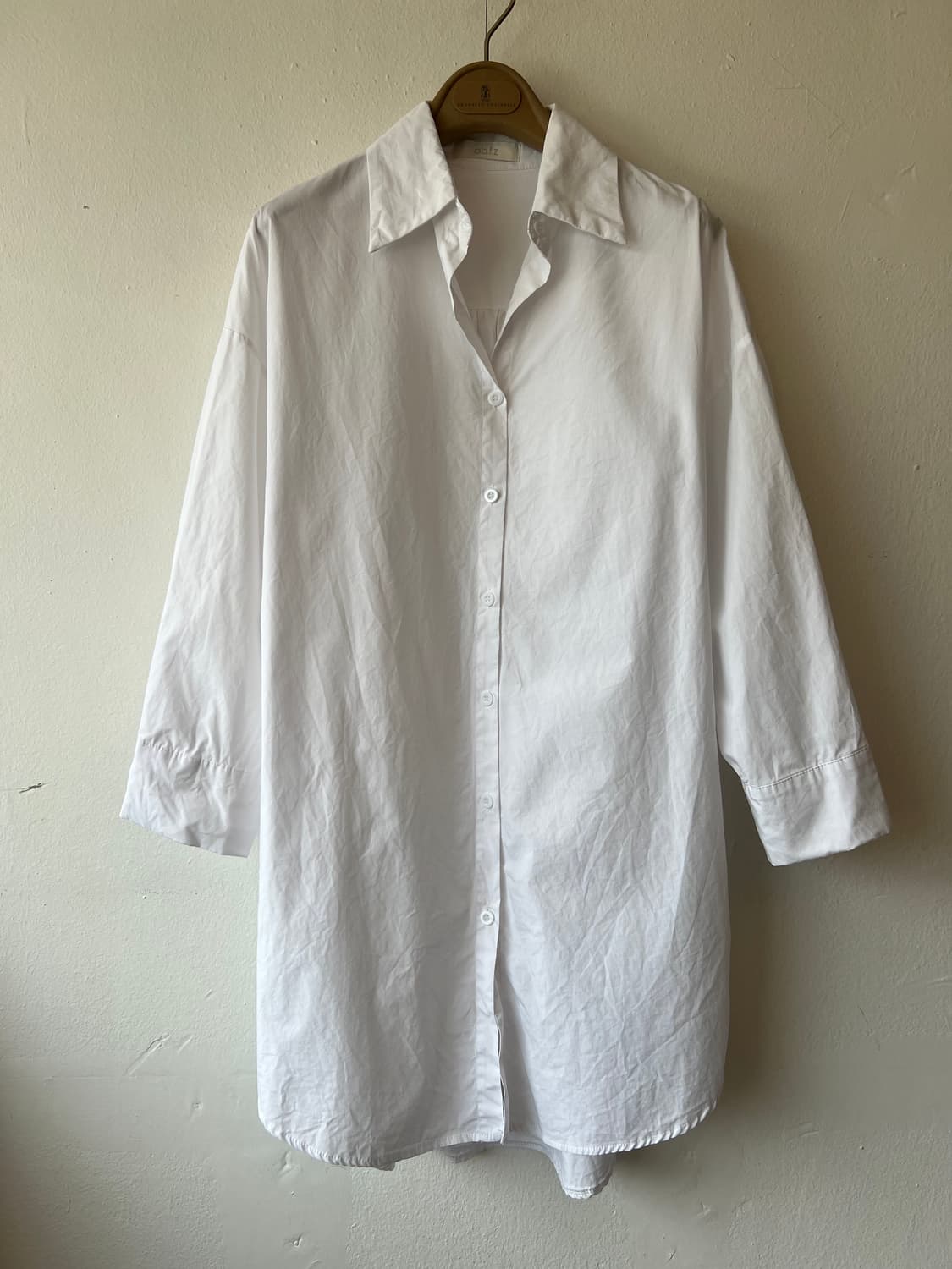 에이비에프지 abfz 여성 화이트 롱셔츠원피스 상품이미지2