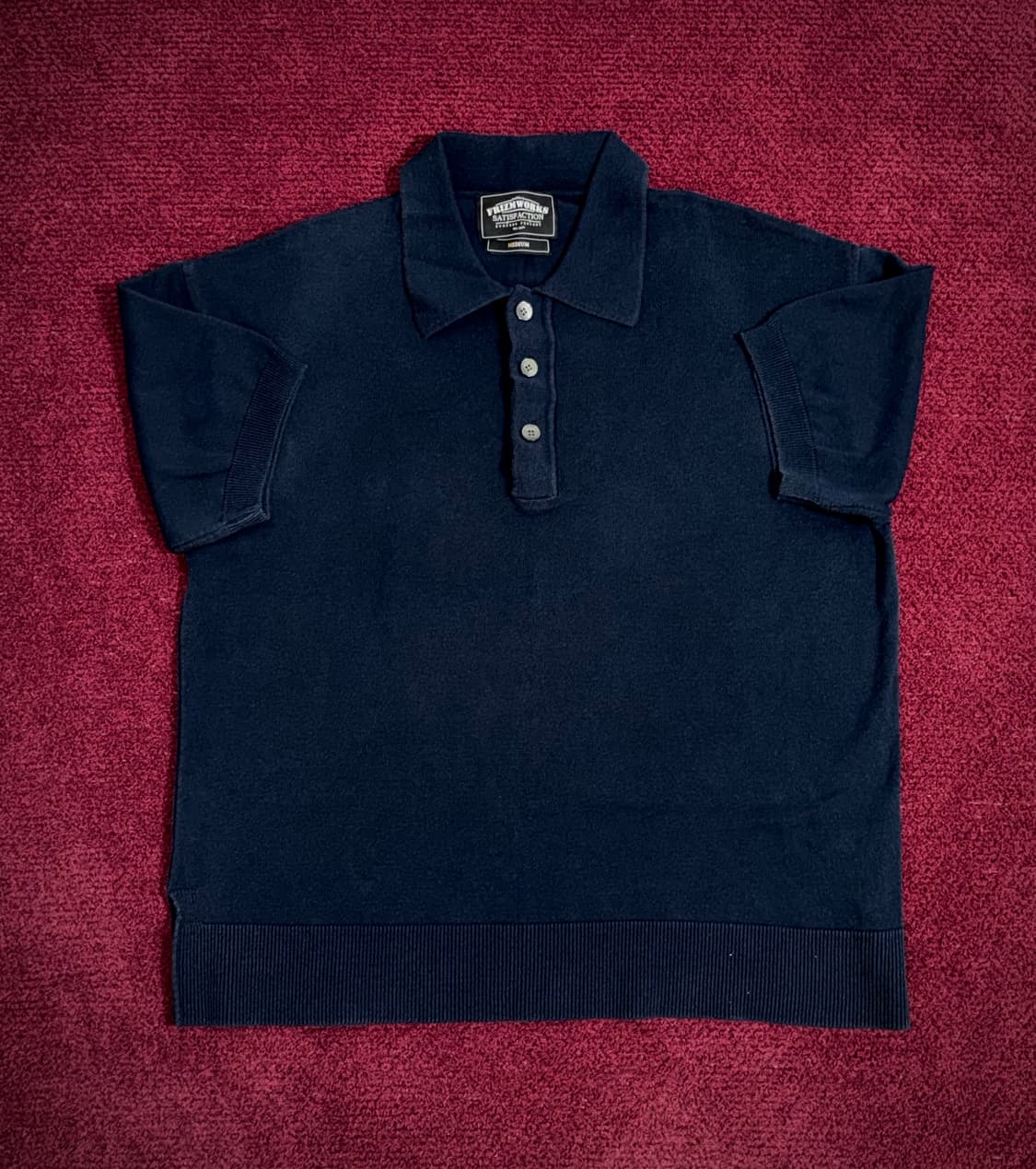 프리즘웍스 네이비 카라 니트 M 상품이미지1