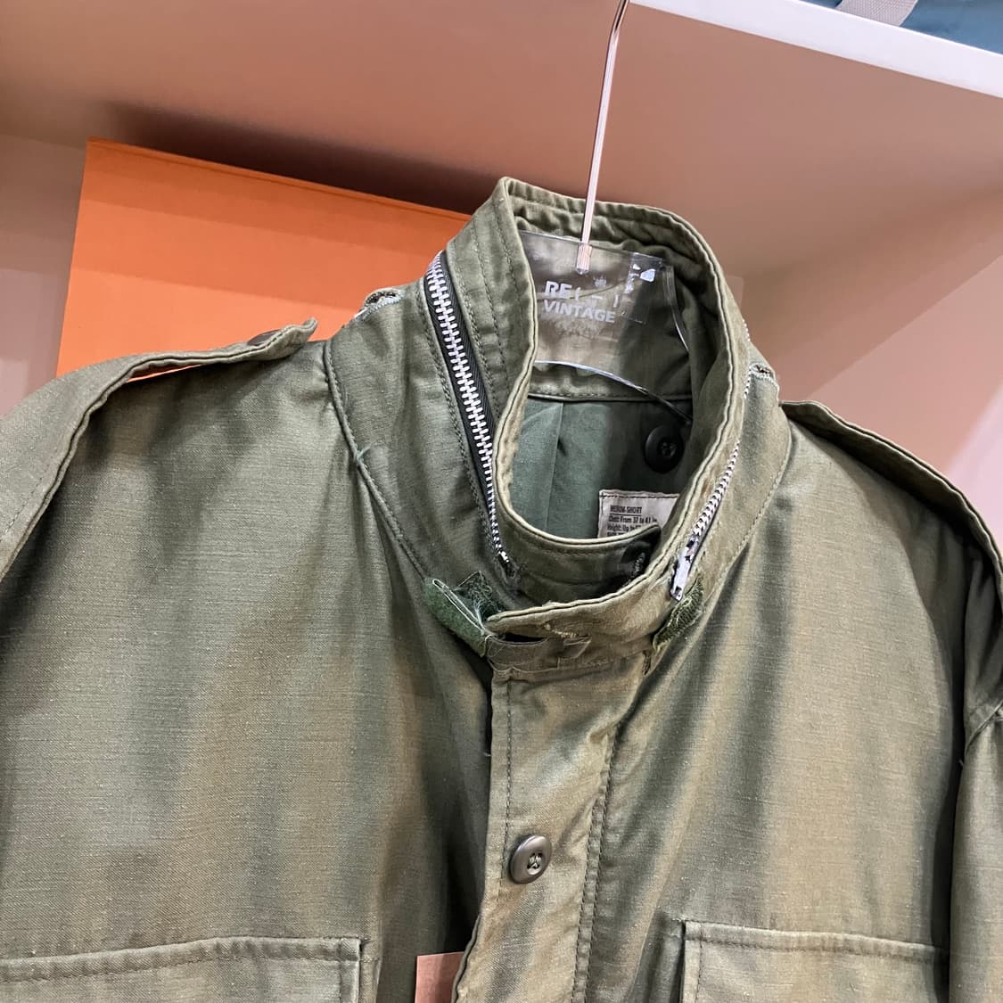 USA M-65 카키 필드 자켓 M 상품이미지5