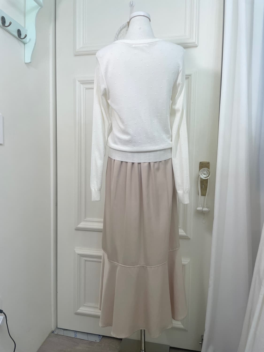 white dot heart button cardigan(size-F) 상품이미지4