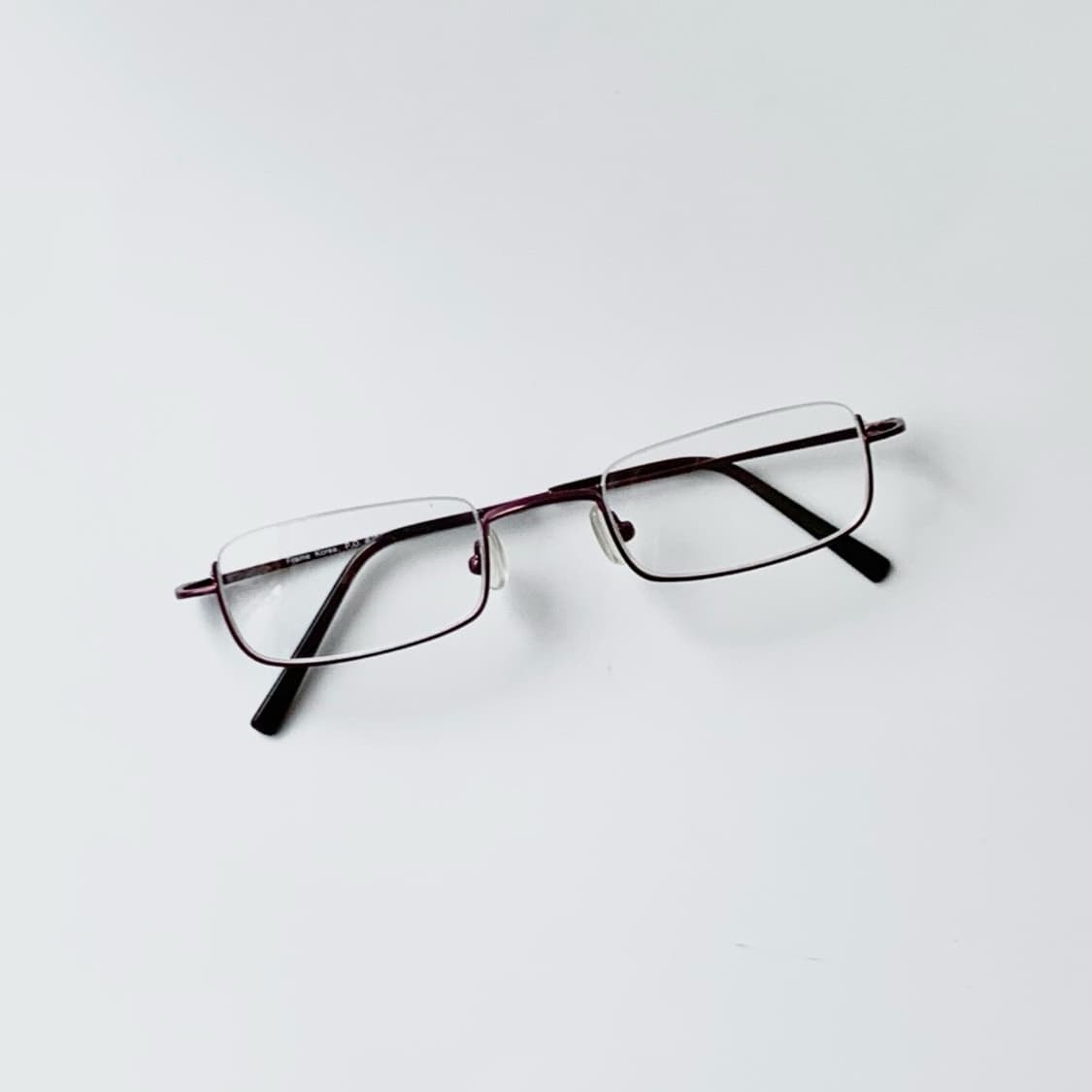[픽키-689] 와인 메탈 언더림 안경 슬림 사각 클래식 상품이미지5