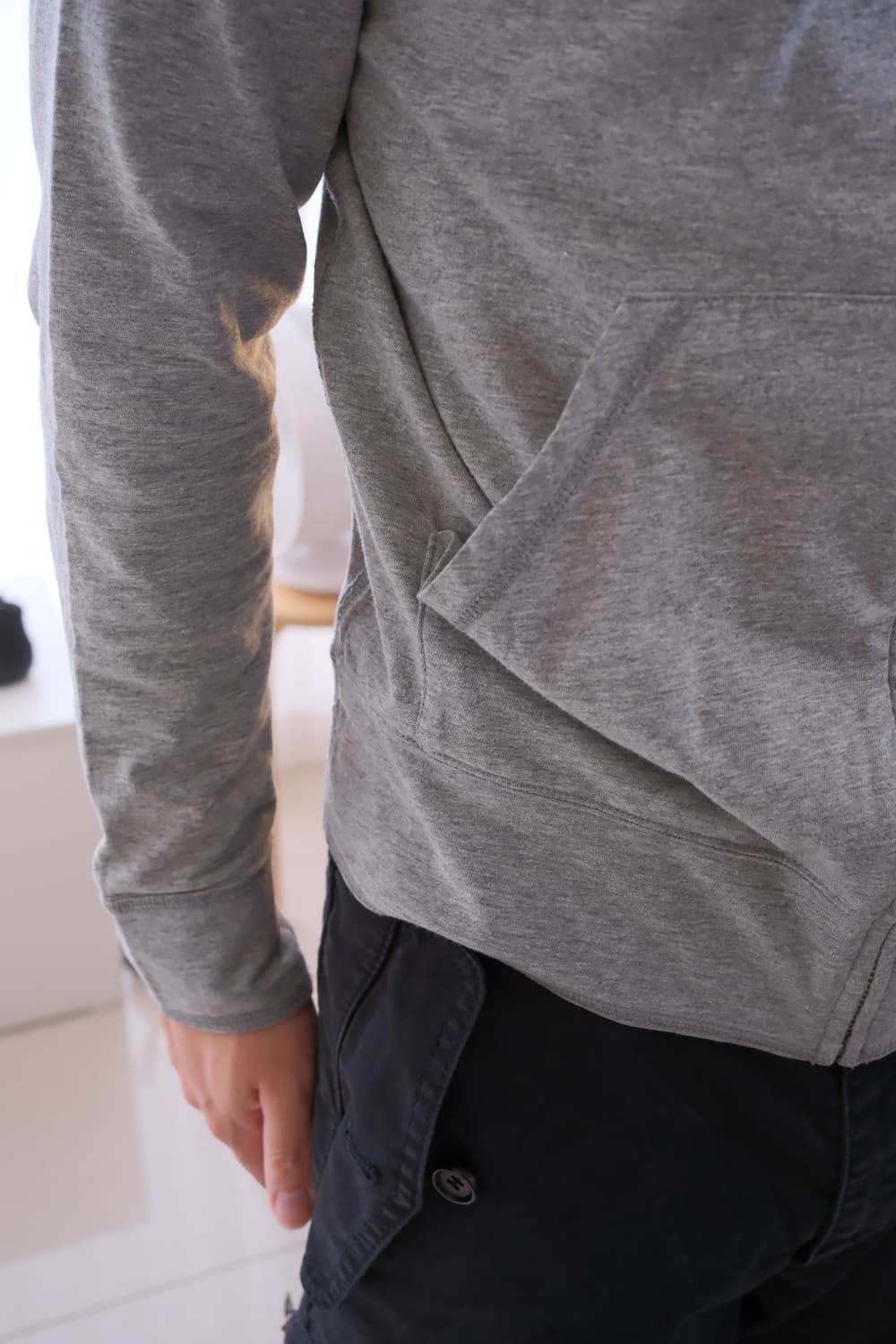 Exposed seam hood zip-up 상품이미지2