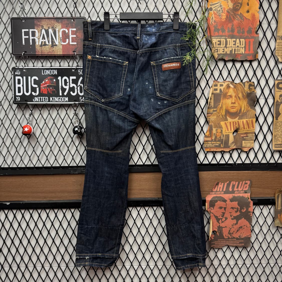 디스퀘어드2 D링 바이커 데님 팬츠 전면 버클 포인트 진청 상품이미지1
