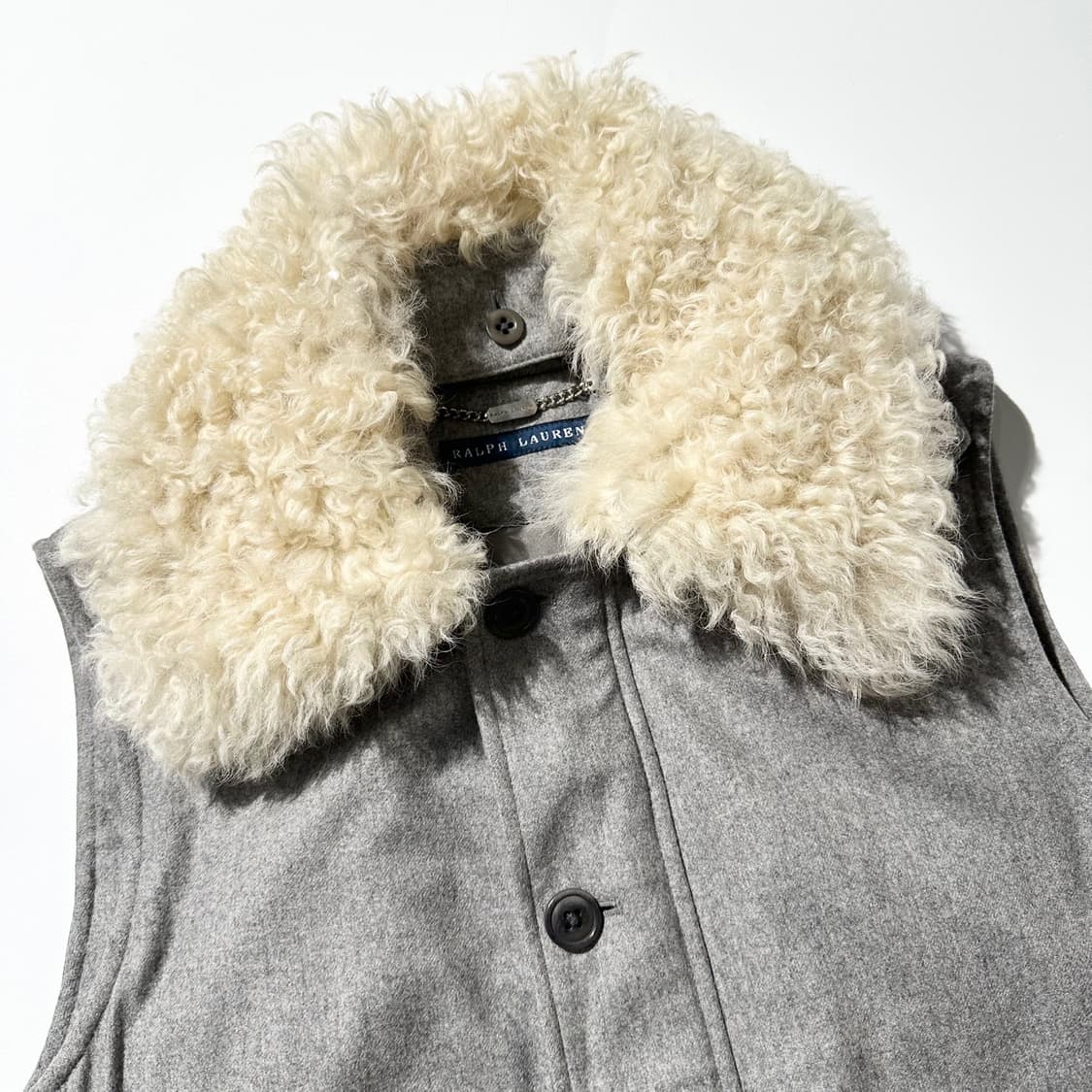 랄프로렌 양털카라 덕다운 패딩 베스트 상품이미지4