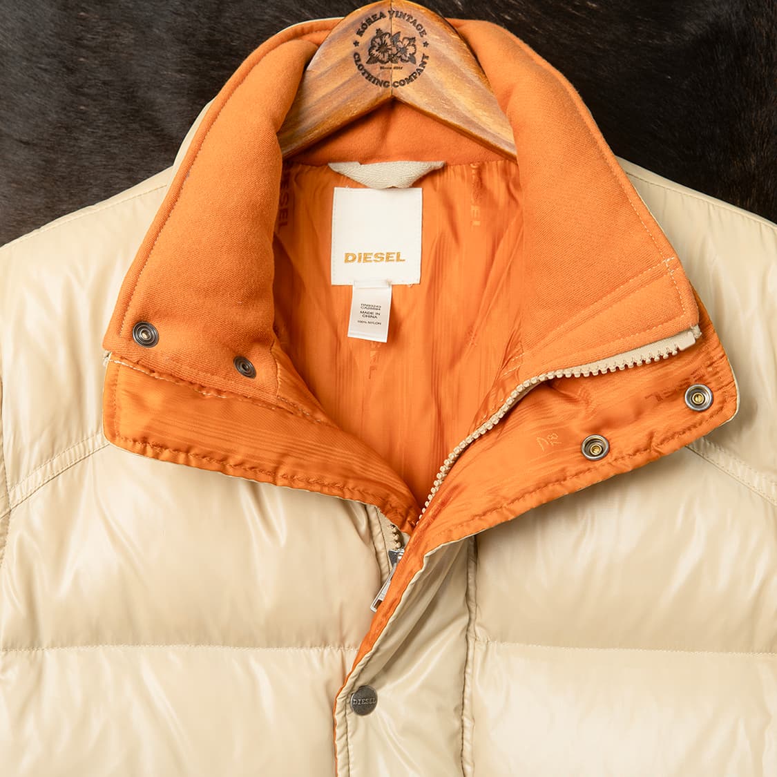 [L] 00s 디젤 덕다운 자켓 베이지 MO-2475  상품이미지3