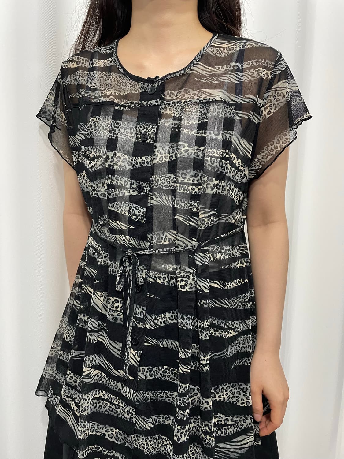 leopard mesh cardigan 상품이미지3
