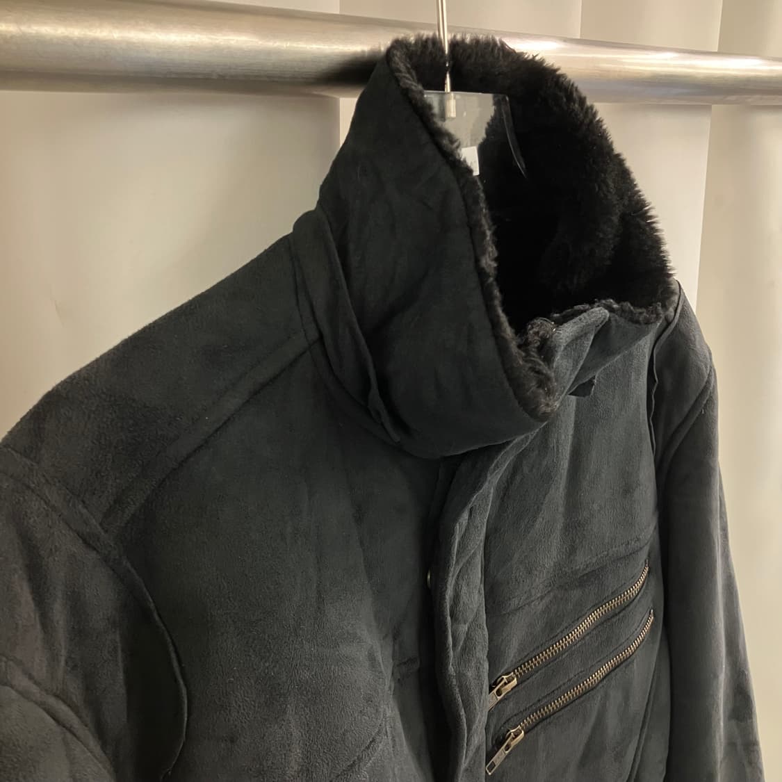 BAFFY 블랙 스웨이드 무스탕 자켓 L 상품이미지4