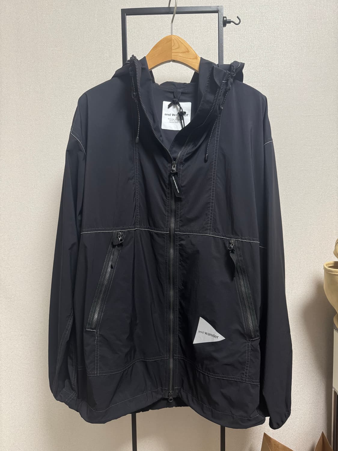 앤드원더 퍼텍스 윈드 자켓 블랙  상품이미지1