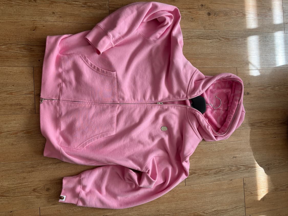 베이프 핑크 카모 후드집업 정품 상품이미지1