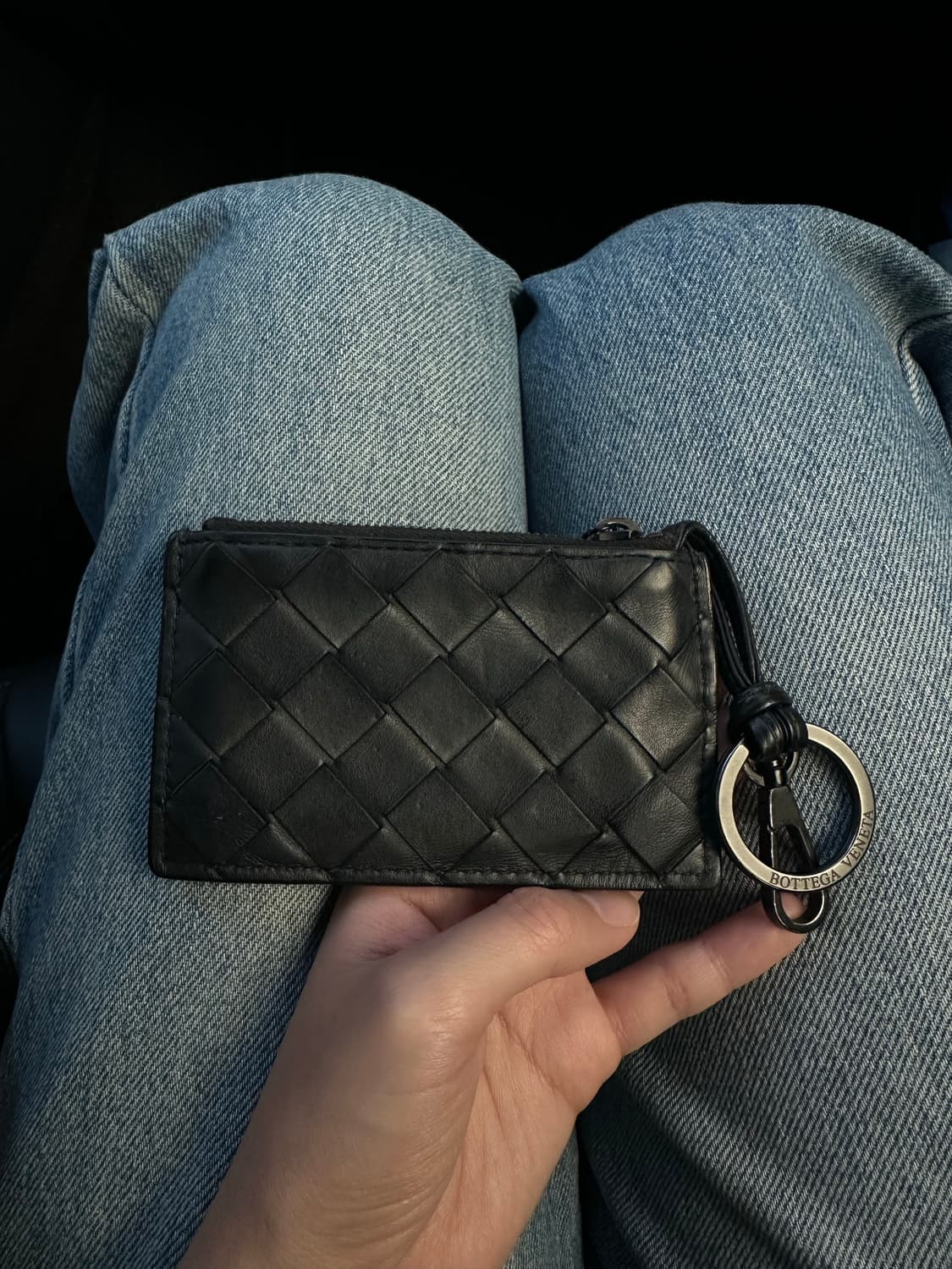 보테가 인트레치아토 키링 카드지갑 블랙 상품이미지1