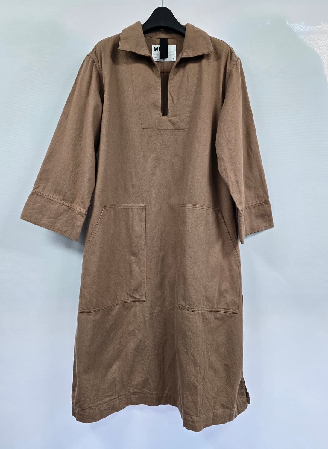 MHL 마가렛호웰 브라운 포켓 코튼 원피스 상품이미지1