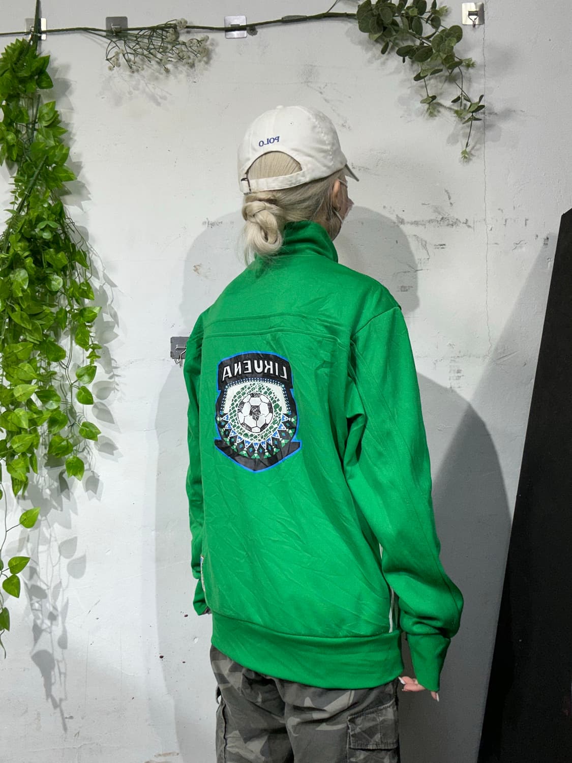 아디다스 그린 빅 로고 오버핏 트랙탑 져지 L 상품이미지3