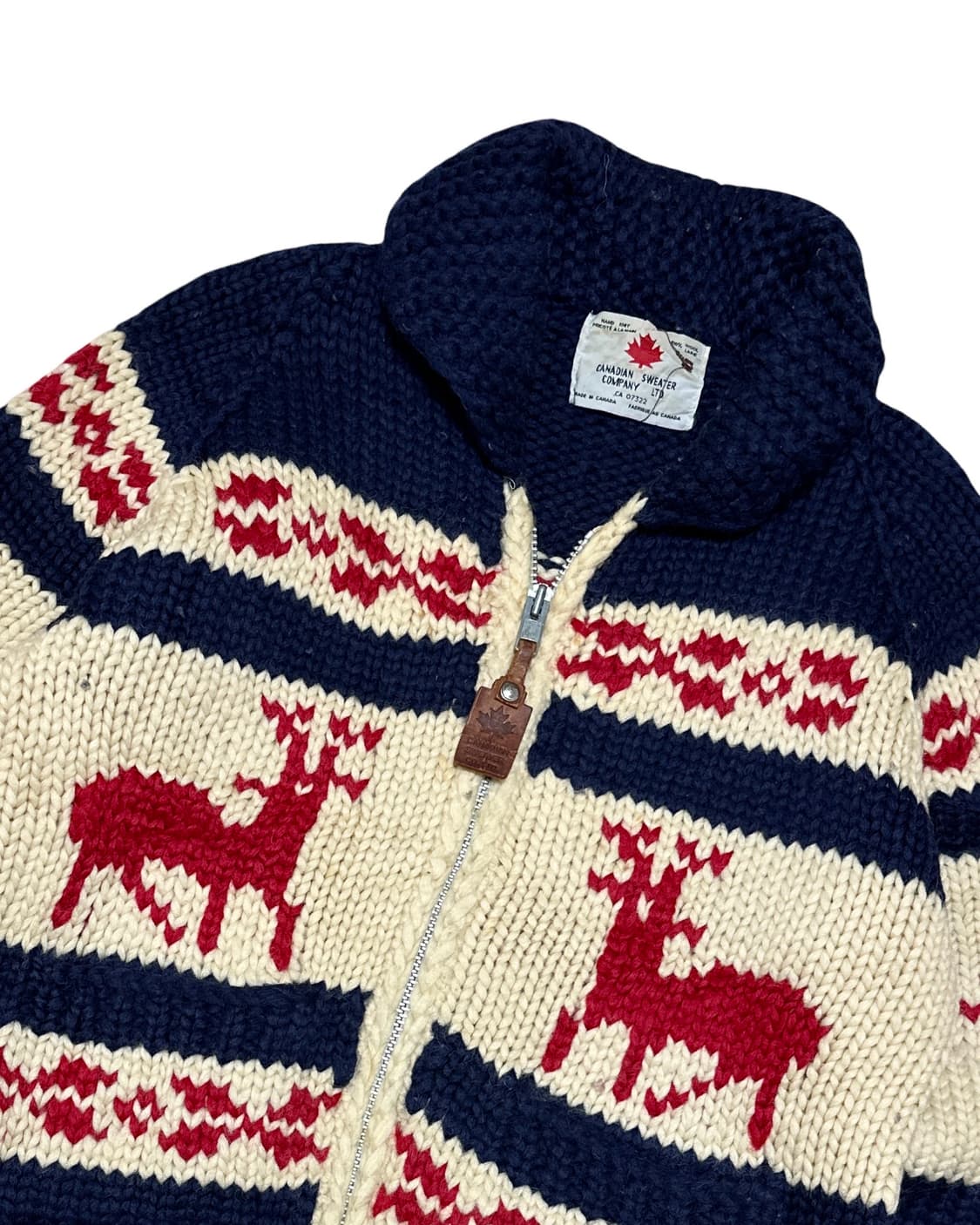 캐나다 헤비울 코위찬 니트 집업 상품이미지3