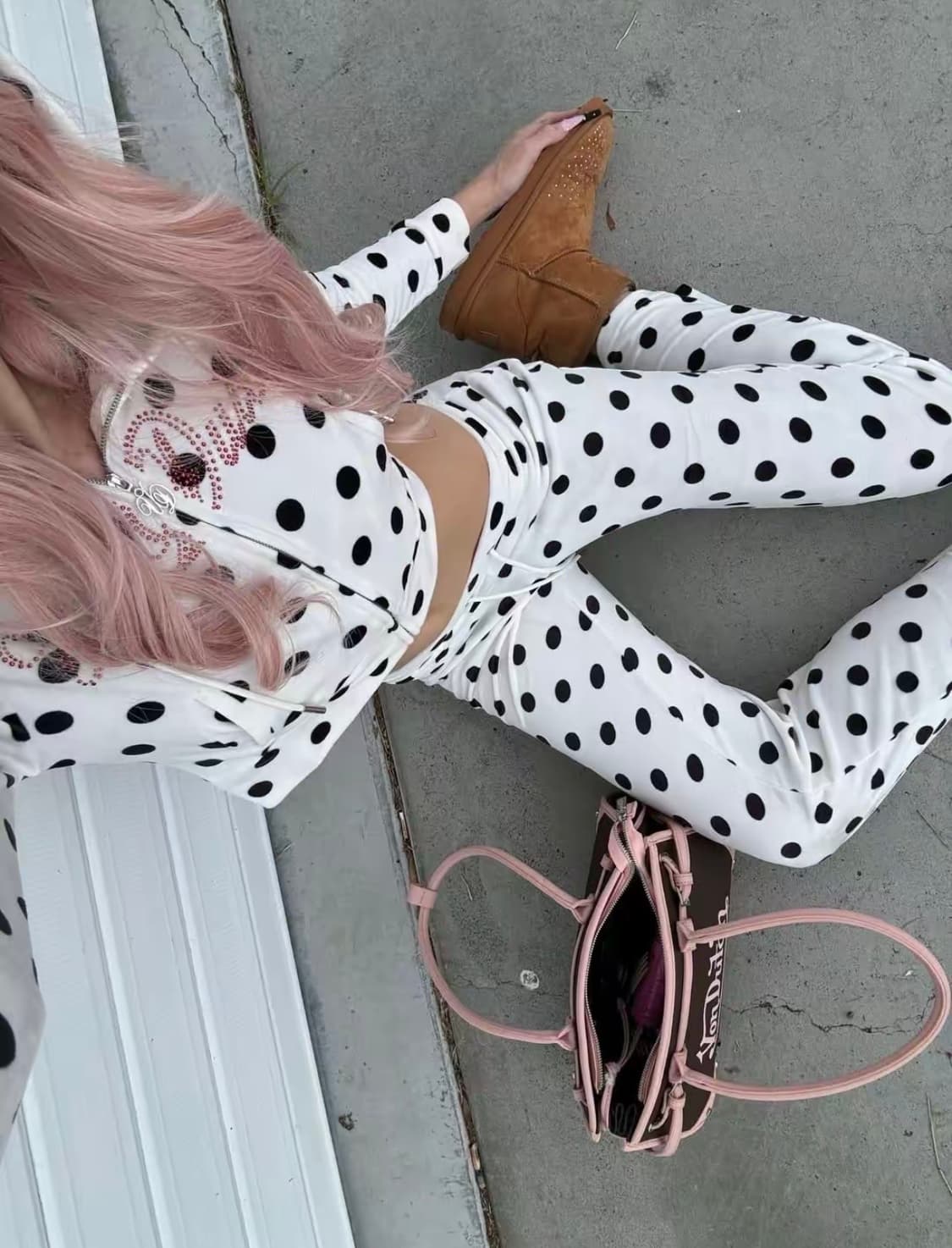 Von dutch 벨루아 도트 셋업 상품이미지2