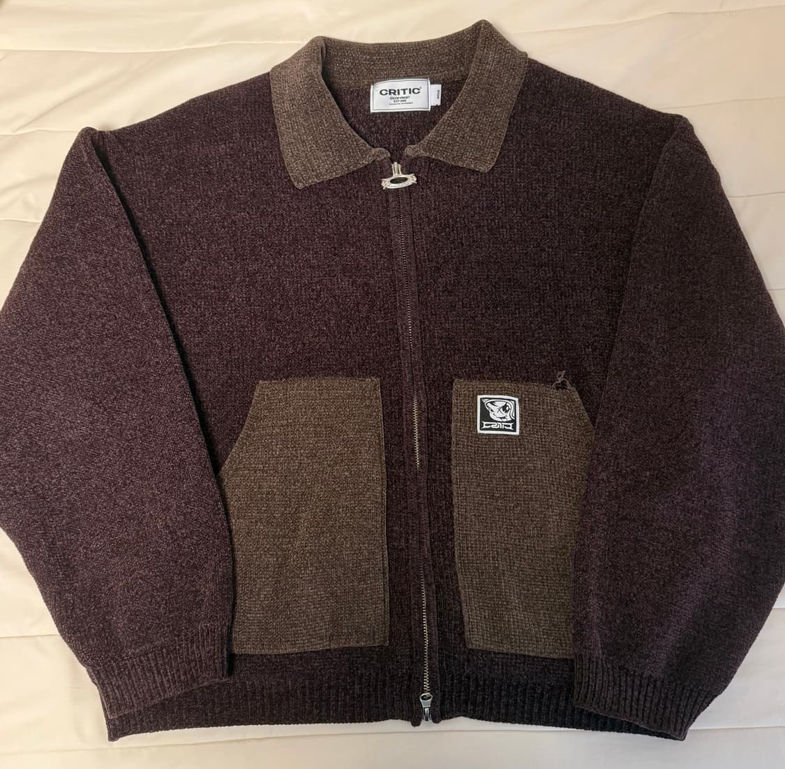 크리틱 워크 자켓 니트 집업 상품이미지2