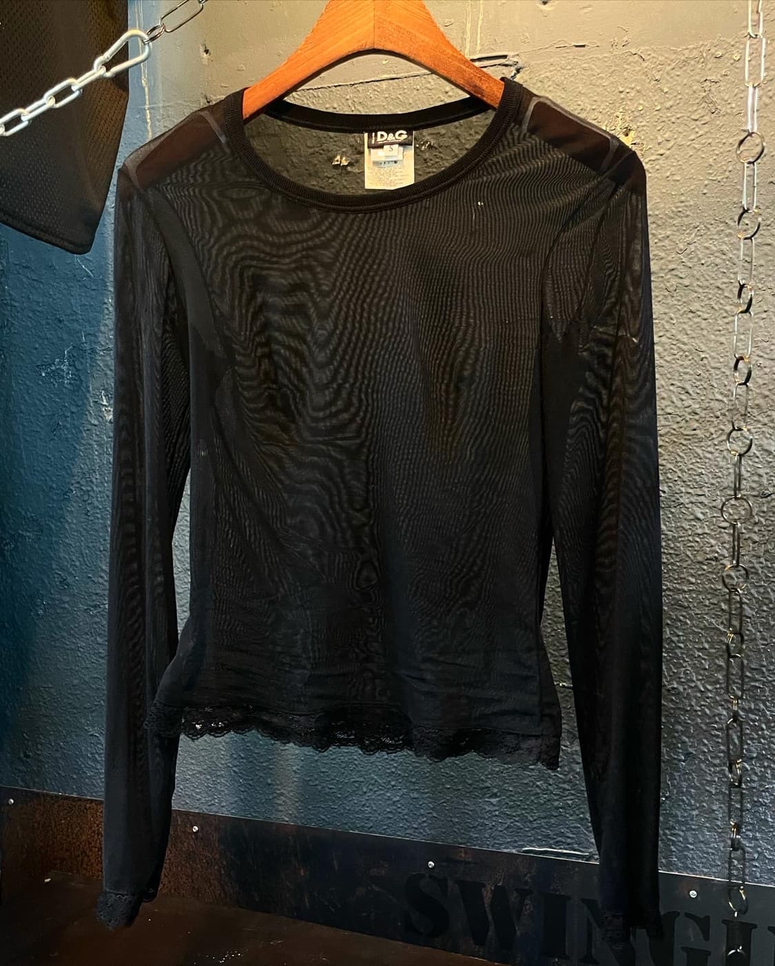 돌체앤가바나 블랙 레이스 메쉬 탑 상품이미지3