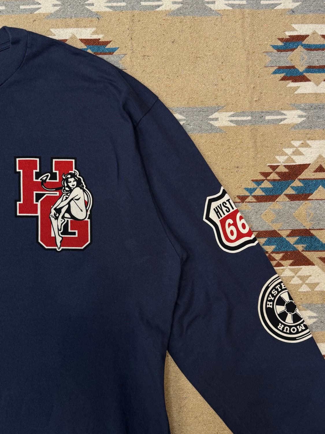 [XL] 히스테릭글래머 모터 시티 피버 티셔츠 네이비 상품이미지3