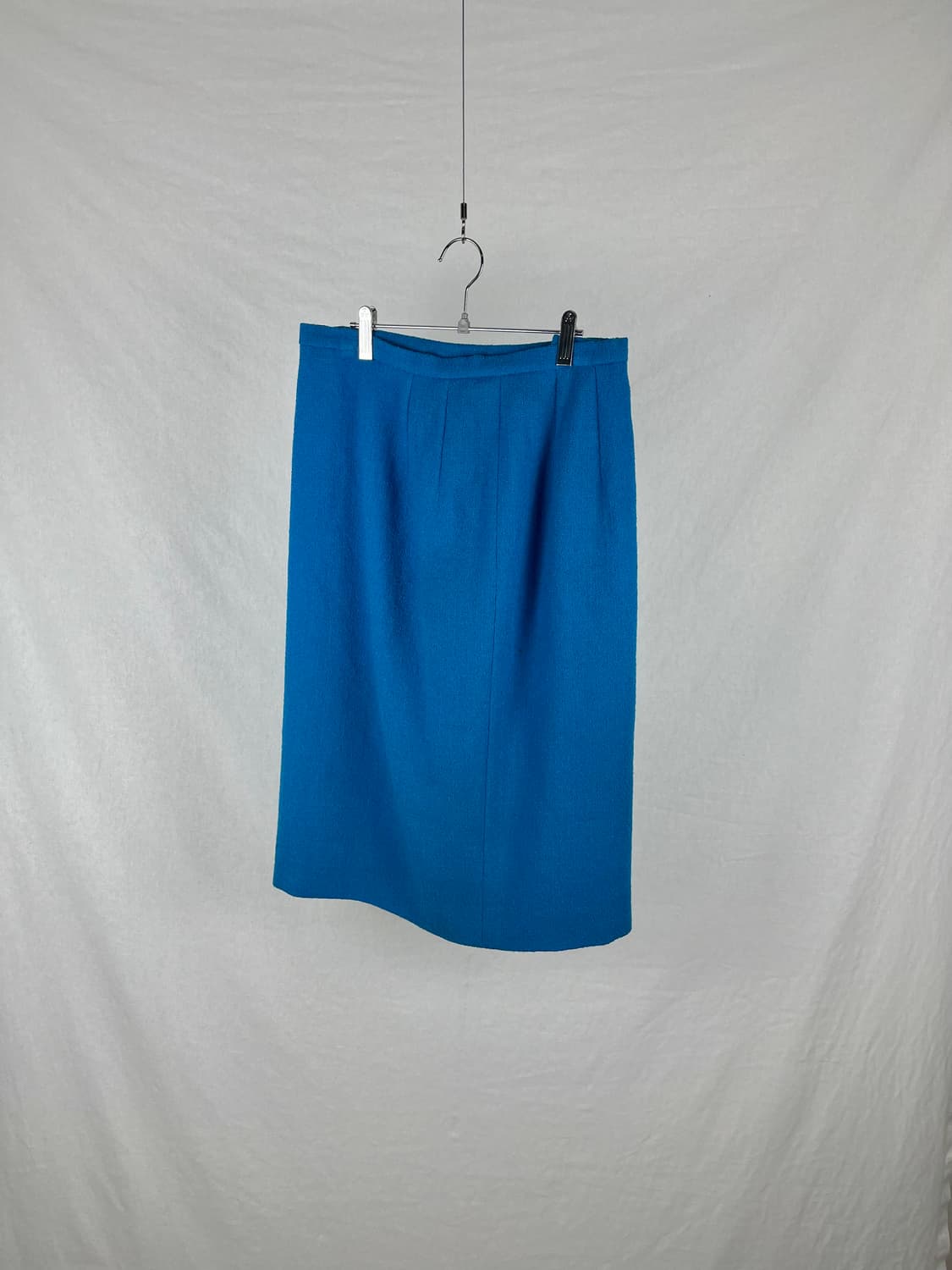 Vintage 부클 원단 파스텔 블루 미디스커트 상품이미지1