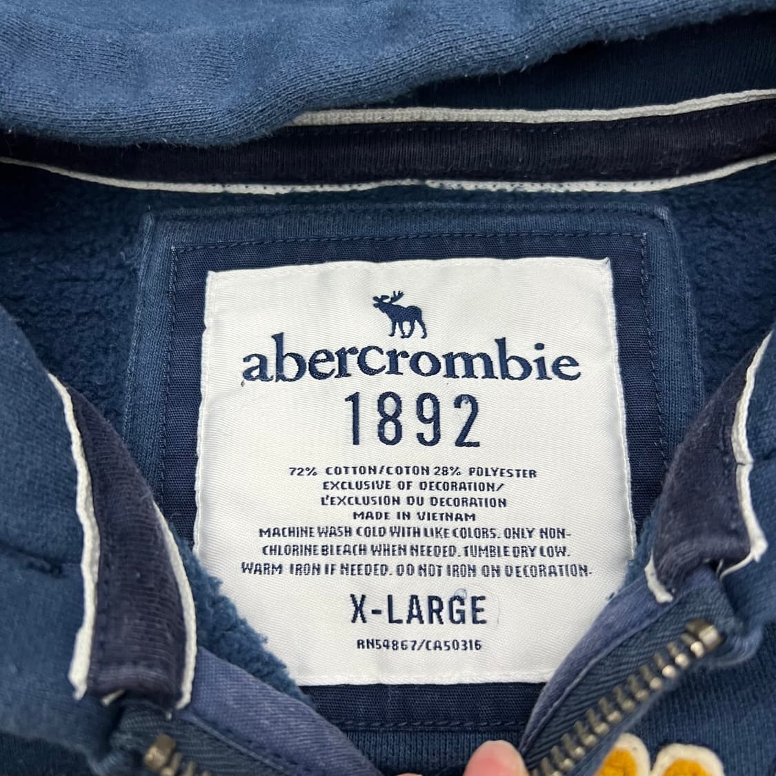 아베크롬비 네이비 후드집업 상품이미지2