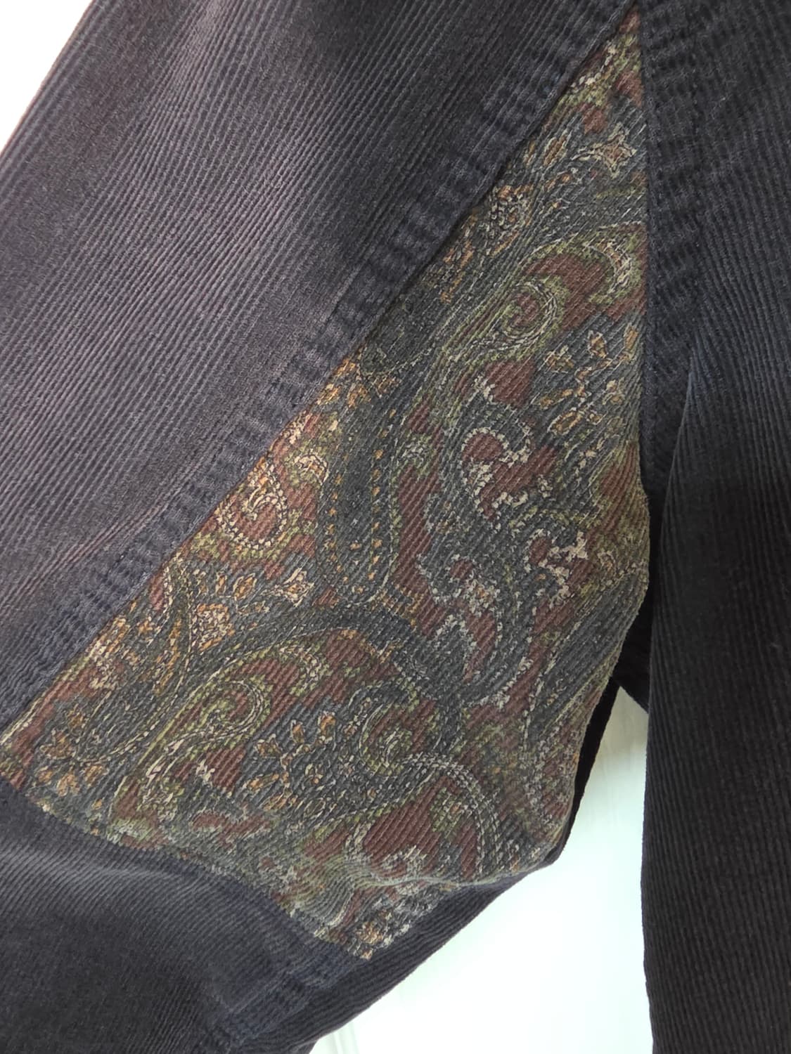 [4] 폴리테루 1011 페이즐리 트러커 자켓 - 다크퍼플네이비 코듀로이 상품이미지6