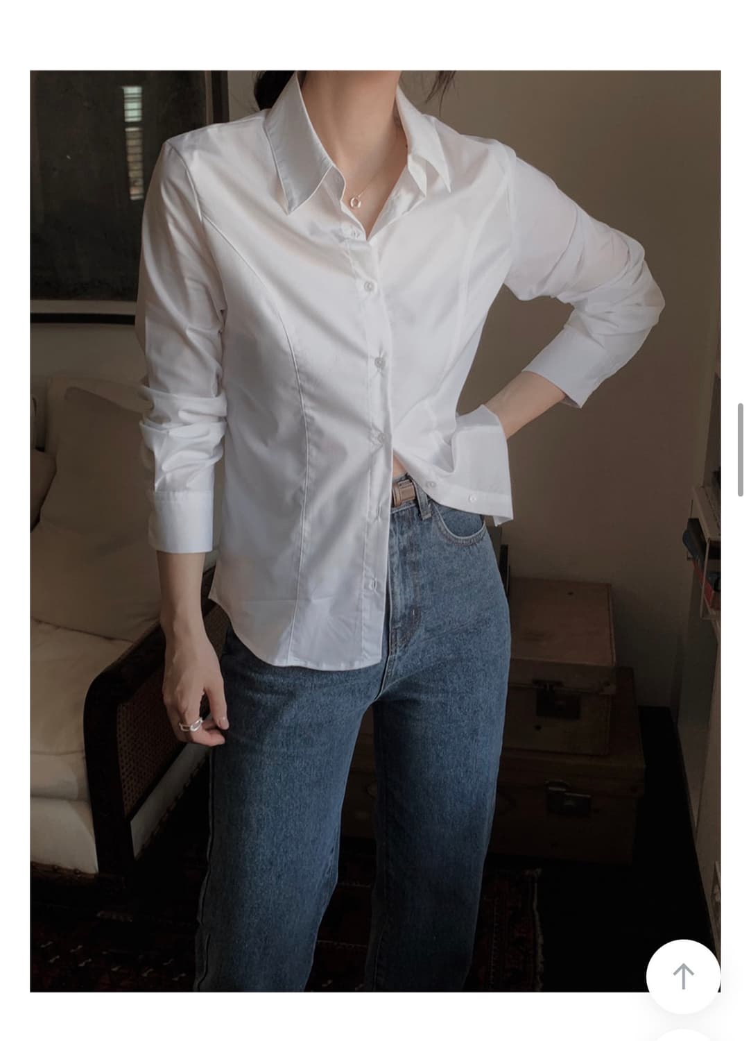 슬로우앤드 유어니즈 라인 셔츠 상품이미지5