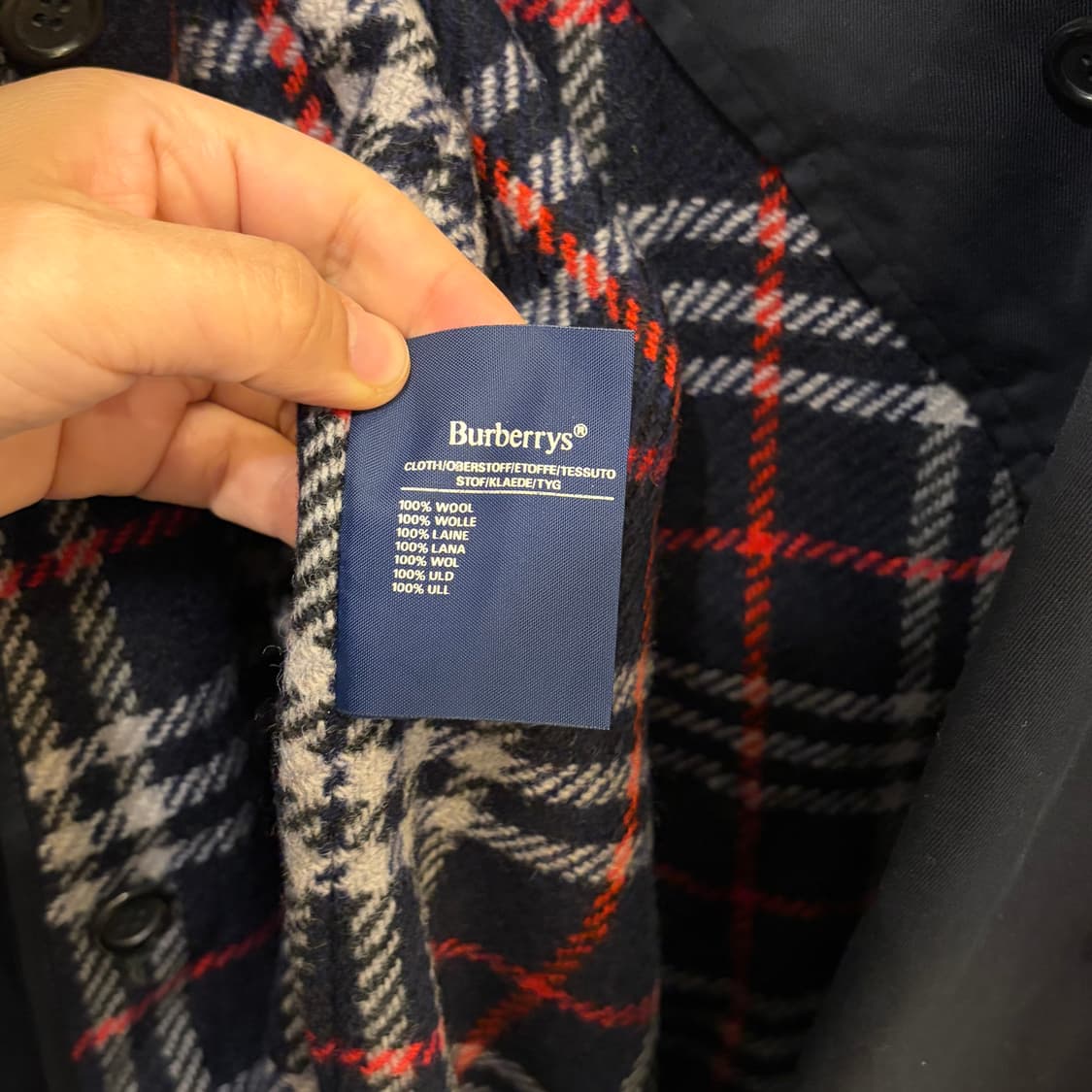 버버리 정품 네이비 더블 트렌치코트 내피있음 상품이미지5