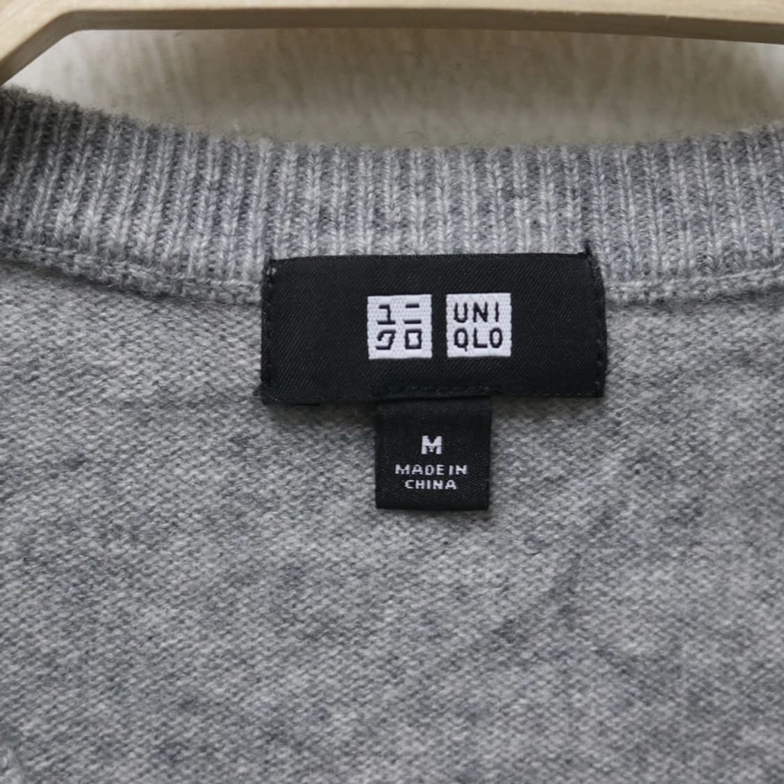 유니클로 캐시미어 그레이 니트 61385 상품이미지8