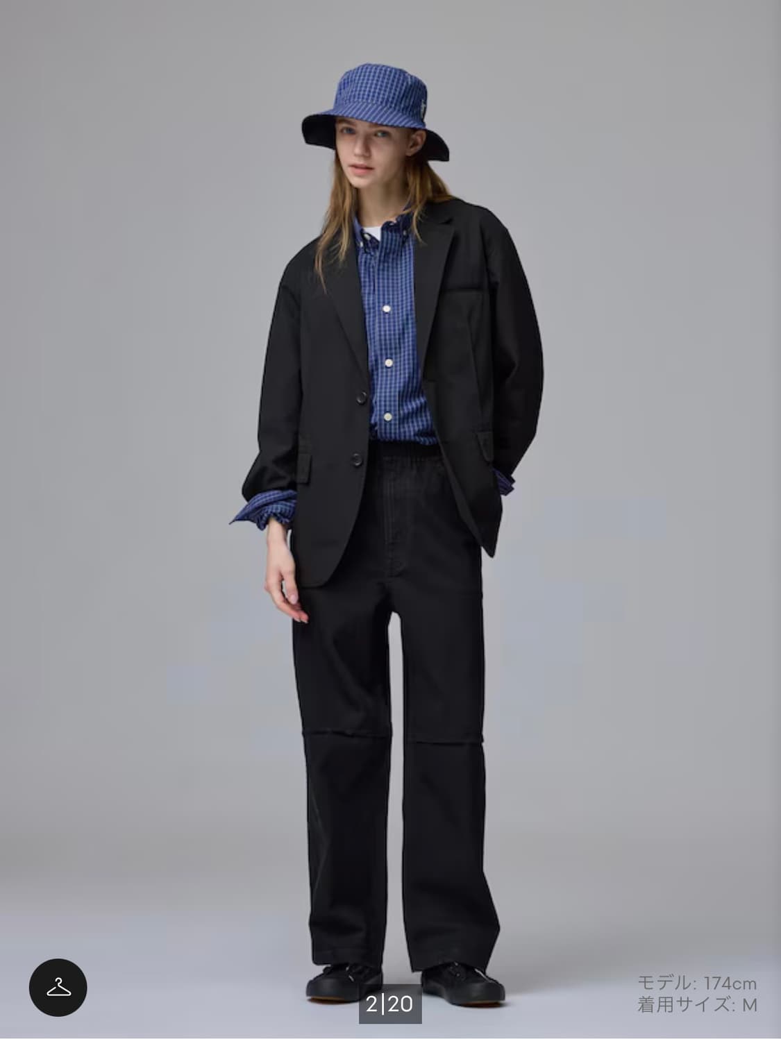 [3XL] GU 언더커버 테일러 자켓 블레이저 블랙 상품이미지2