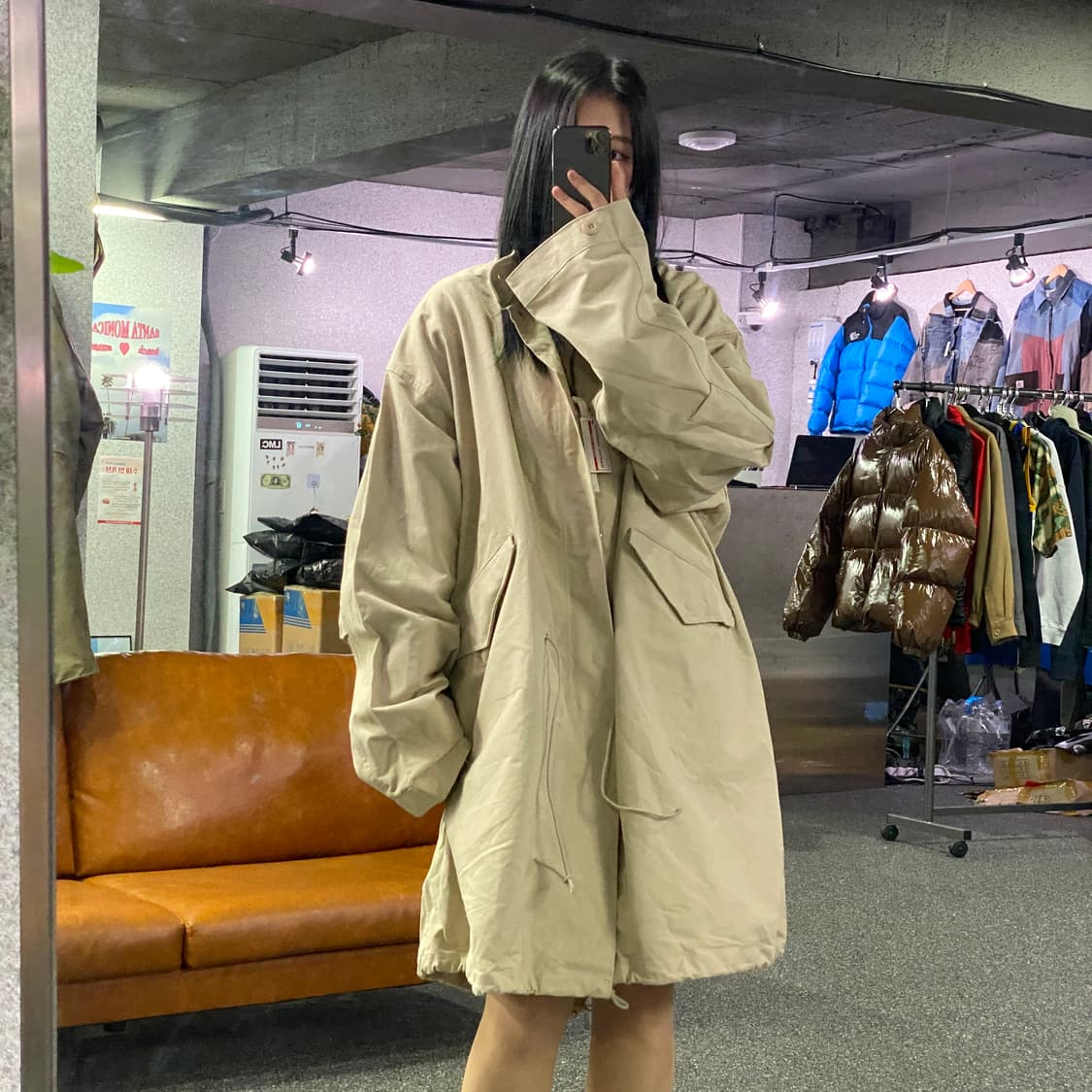 라퍼지스토어 아이보리 피쉬테일 야상 자켓 B4113 상품이미지1