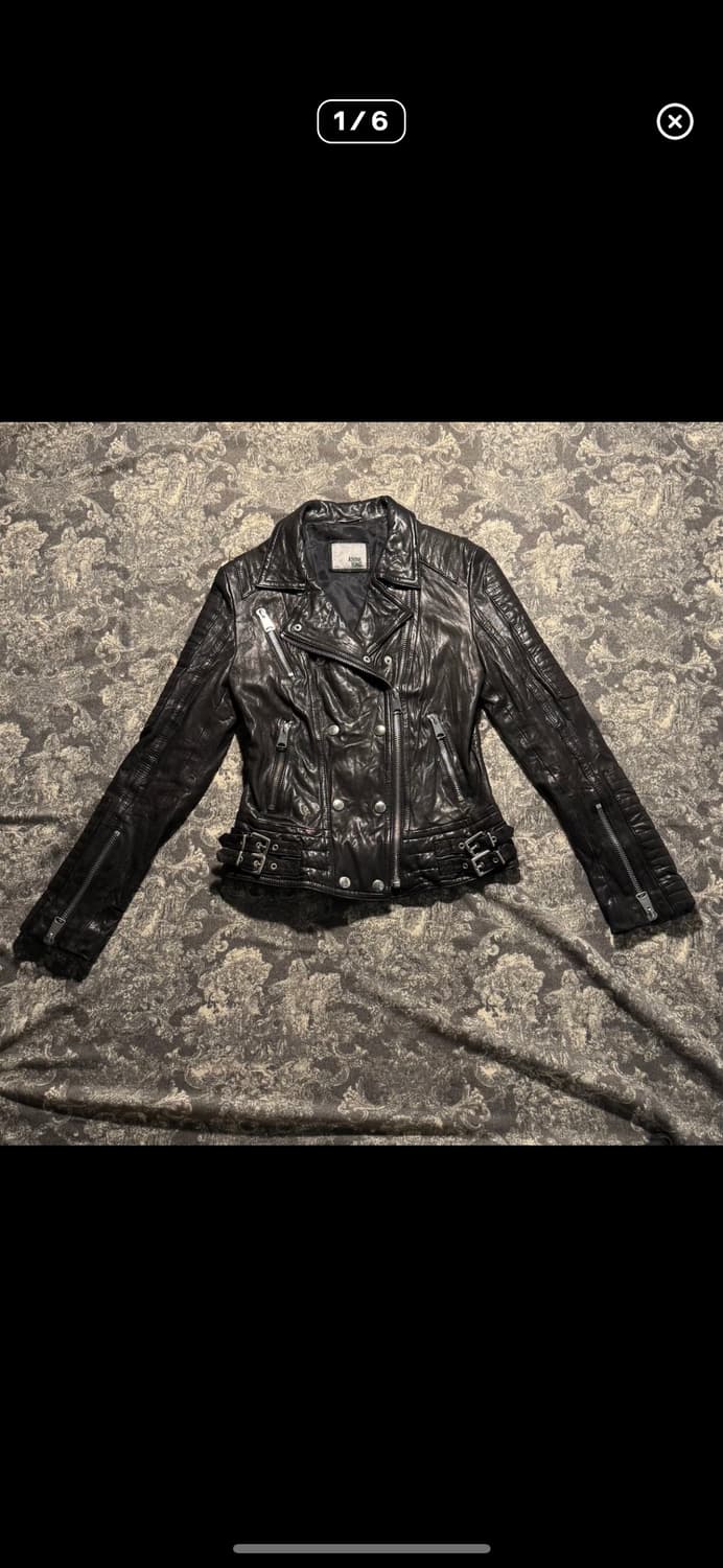  shell natural leather biker jacket 상품이미지2