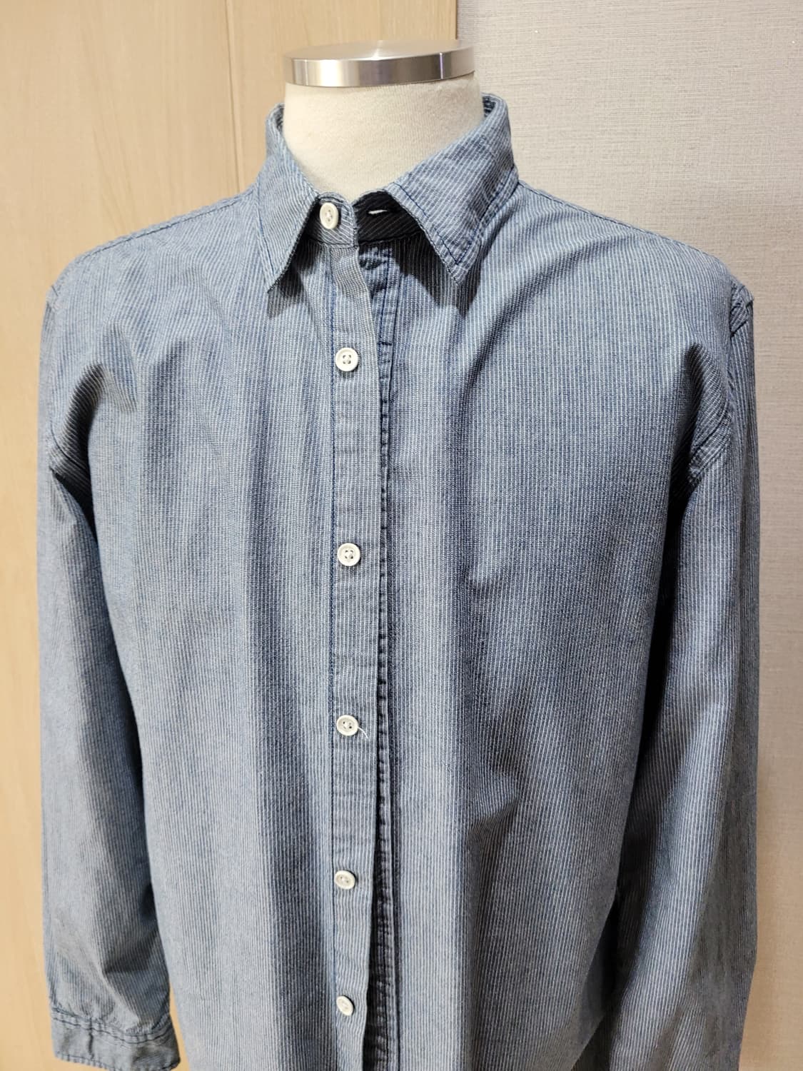 행텐 Hangten 남자 스트라이프 셔츠 105 라이트블루 상품이미지2