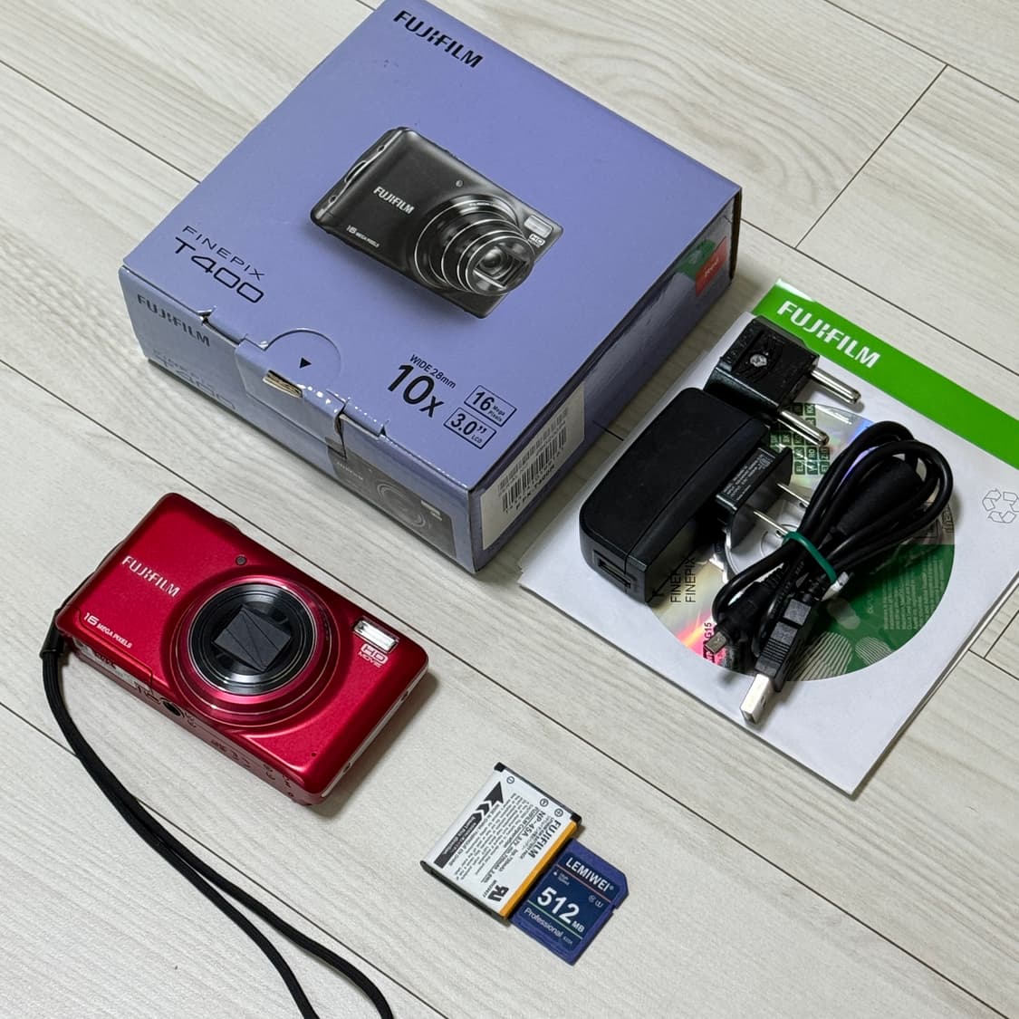 후지필름 파인픽스 T400 빈티지 디카 디지털카메라 레드 상품이미지1