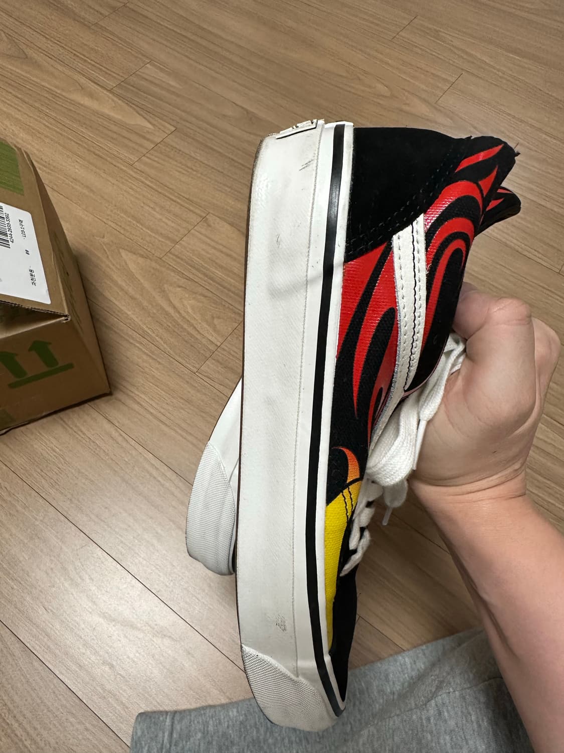 반스 프리미엄 올드스쿨 플레임 블랙 화이트 280 상품이미지7