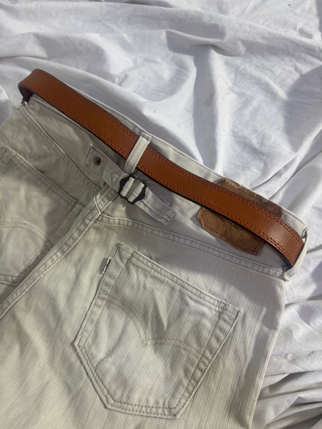 에드윈 스티치 레더 벨트 italy 상품이미지2