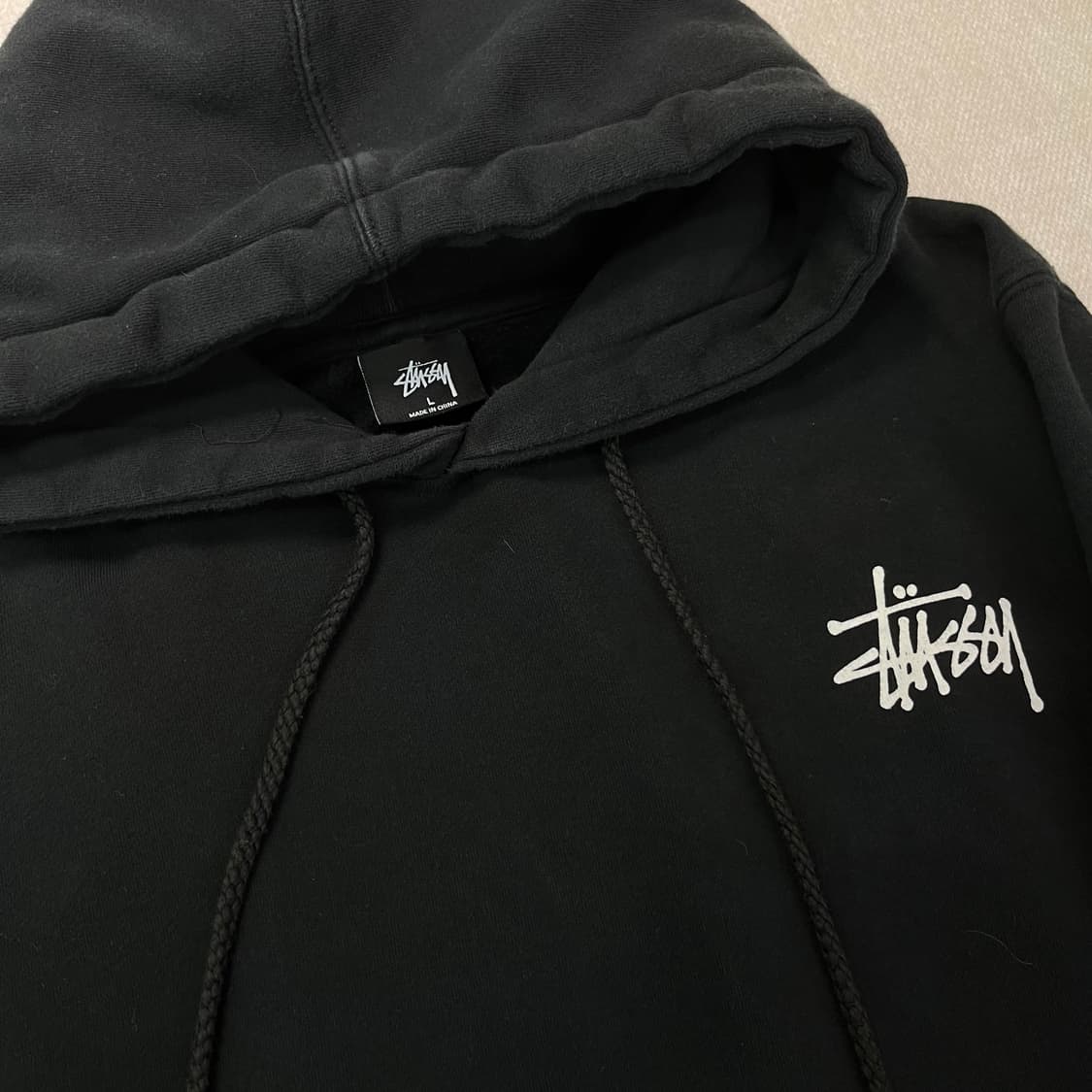 100 스투시 베이직 빅로고 후드티 상품이미지3