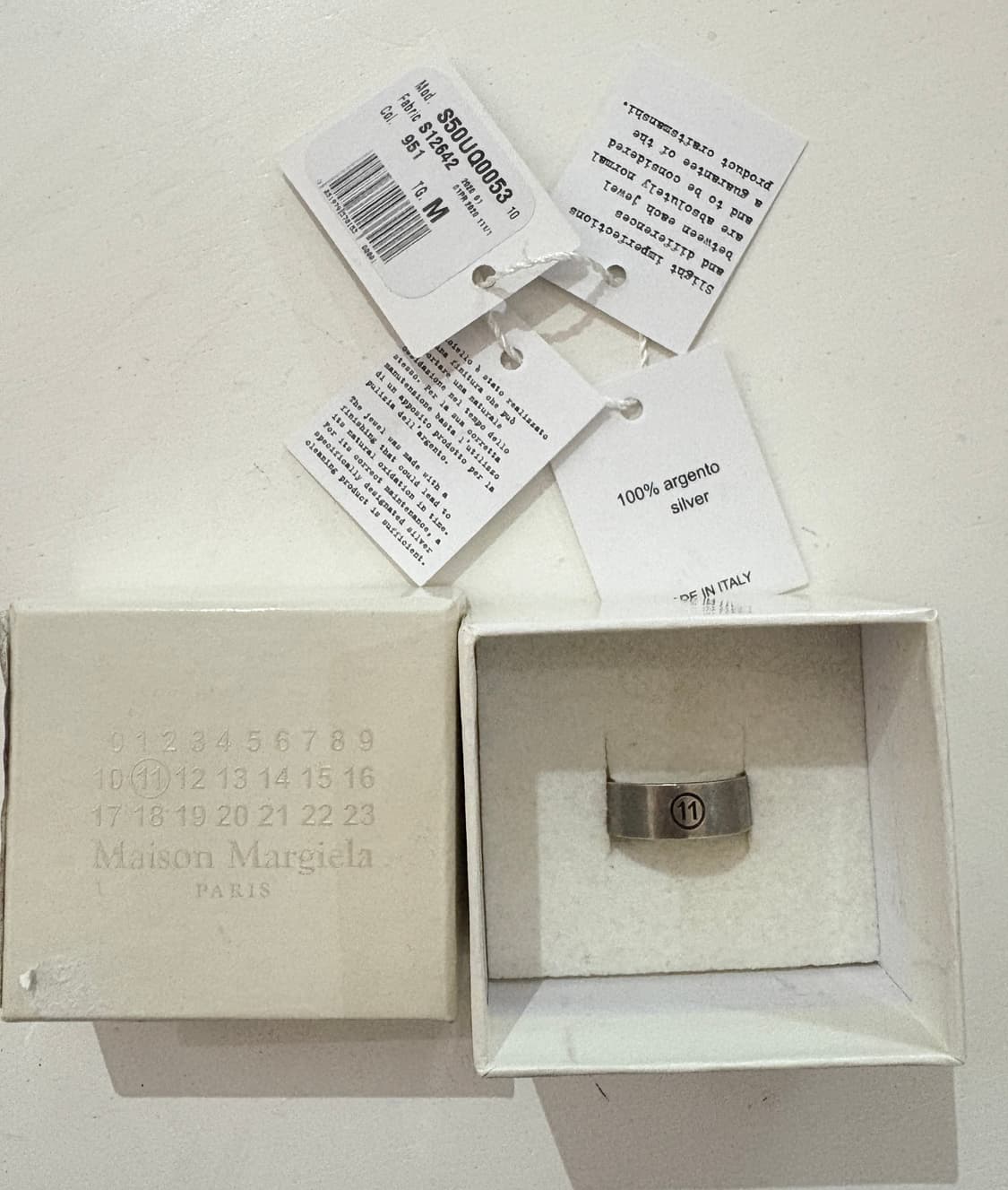 TTF✳️마르지엘라 11 넘버링 실버925 상품이미지1