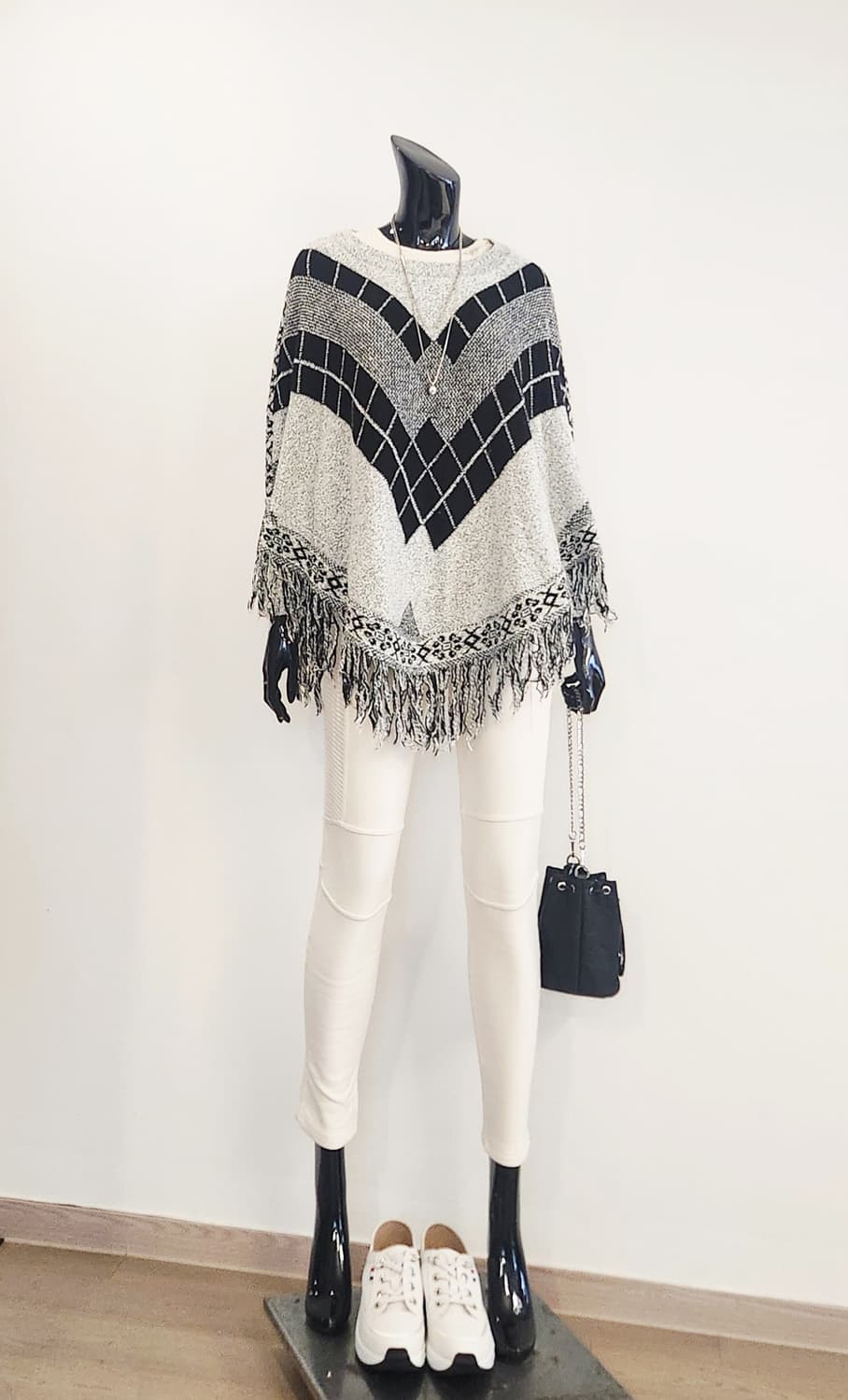 판쵸 니트 가디건  상품이미지3